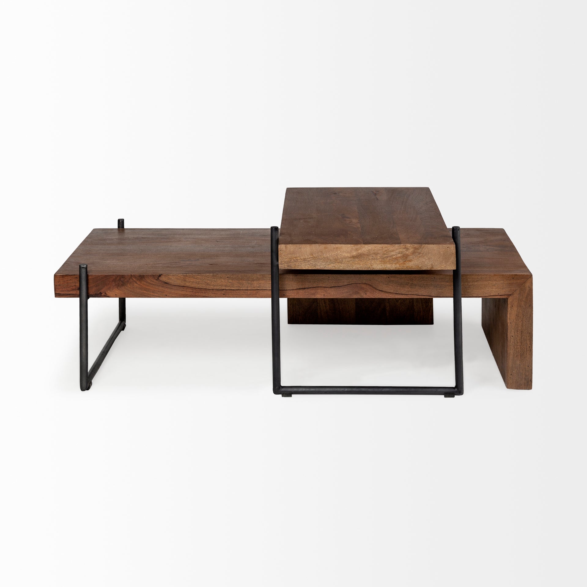 Maddox Brown Solid Wood Top Black Metal Base Nesting Coffee Tables - Set of 2 Coffee Tables Mercana , Black Friday Sale Mercana Furniture Sale, Old Bones Co, Mid Century Furniture Sale, Four Hands Furniture, Black Friday Sale Maddox Brown Solid Wood Top Black Metal Base Nesting Coffee Tables - Set of 2,Gus Sale, Perigold Maddox Brown Solid Wood Top Black Metal Base Nesting Coffee Tables - Set of 2 Coffee Tables Black Friday Sale , Perigold Sale Maddox Brown Solid Wood Top Black Metal Base Nesting Coffee Tab