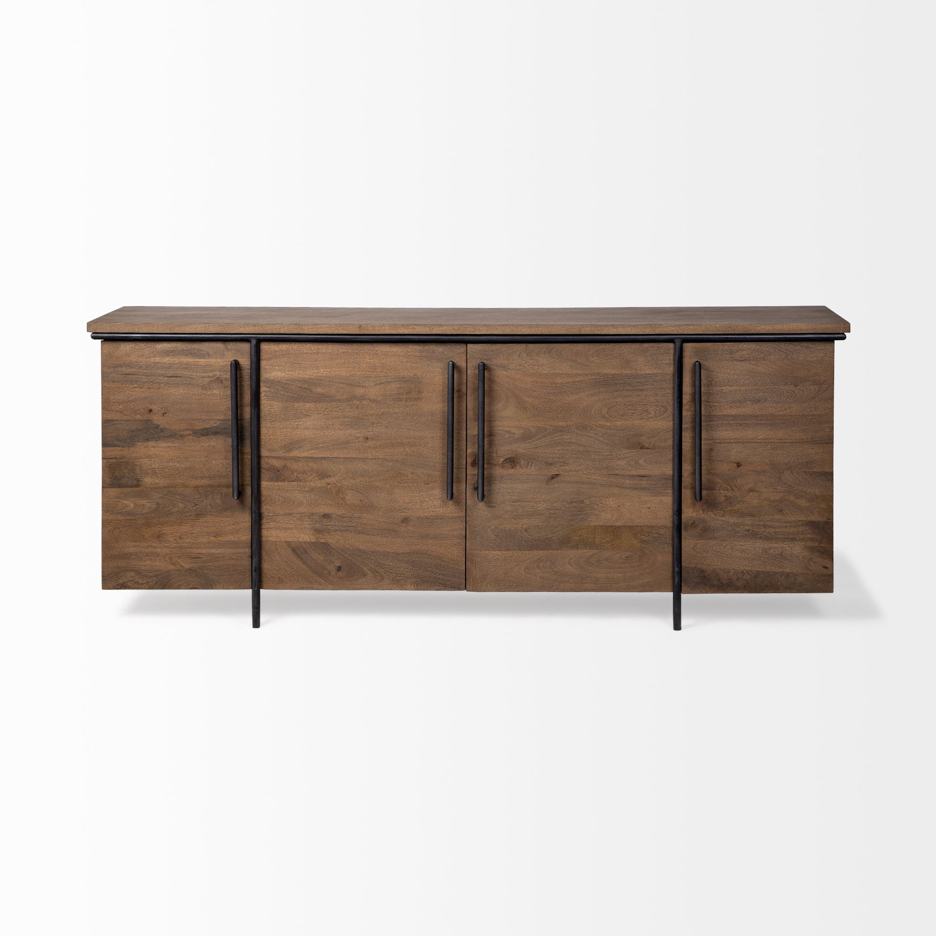 Maddox IV Brown Solid Wood Black Metal Accent 4-Door Cabinet Sideboard Credenzas & Sideboards Mercana , Black Friday Sale Mercana Furniture Sale, Old Bones Co, Mid Century Furniture Sale, Four Hands Furniture, Black Friday Sale Maddox IV Brown Solid Wood Black Metal Accent 4-Door Cabinet Sideboard,Gus Sale, Perigold Maddox IV Brown Solid Wood Black Metal Accent 4-Door Cabinet Sideboard Credenzas & Sideboards Black Friday Sale , Perigold Sale Maddox IV Brown Solid Wood Black Metal Accent 4-Door Cabinet Sideb