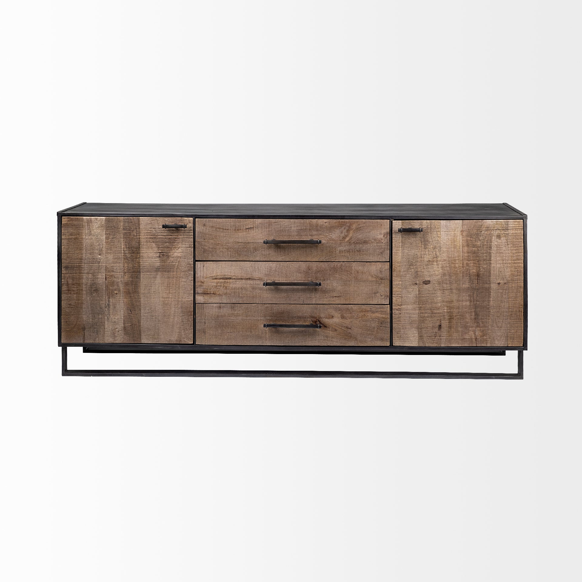 Alvin Brown Solid Wood with Black Metal Frame 3-Drawer 2-Cabinet Door Sideboard Credenzas & Sideboards Mercana , Black Friday Sale Mercana Furniture Sale, Old Bones Co, Mid Century Furniture Sale, Four Hands Furniture, Black Friday Sale Alvin Brown Solid Wood with Black Metal Frame 3-Drawer 2-Cabinet Door Sideboard,Gus Sale, Perigold Alvin Brown Solid Wood with Black Metal Frame 3-Drawer 2-Cabinet Door Sideboard Credenzas & Sideboards Black Friday Sale , Perigold Sale Alvin Brown Solid Wood with Black Metal