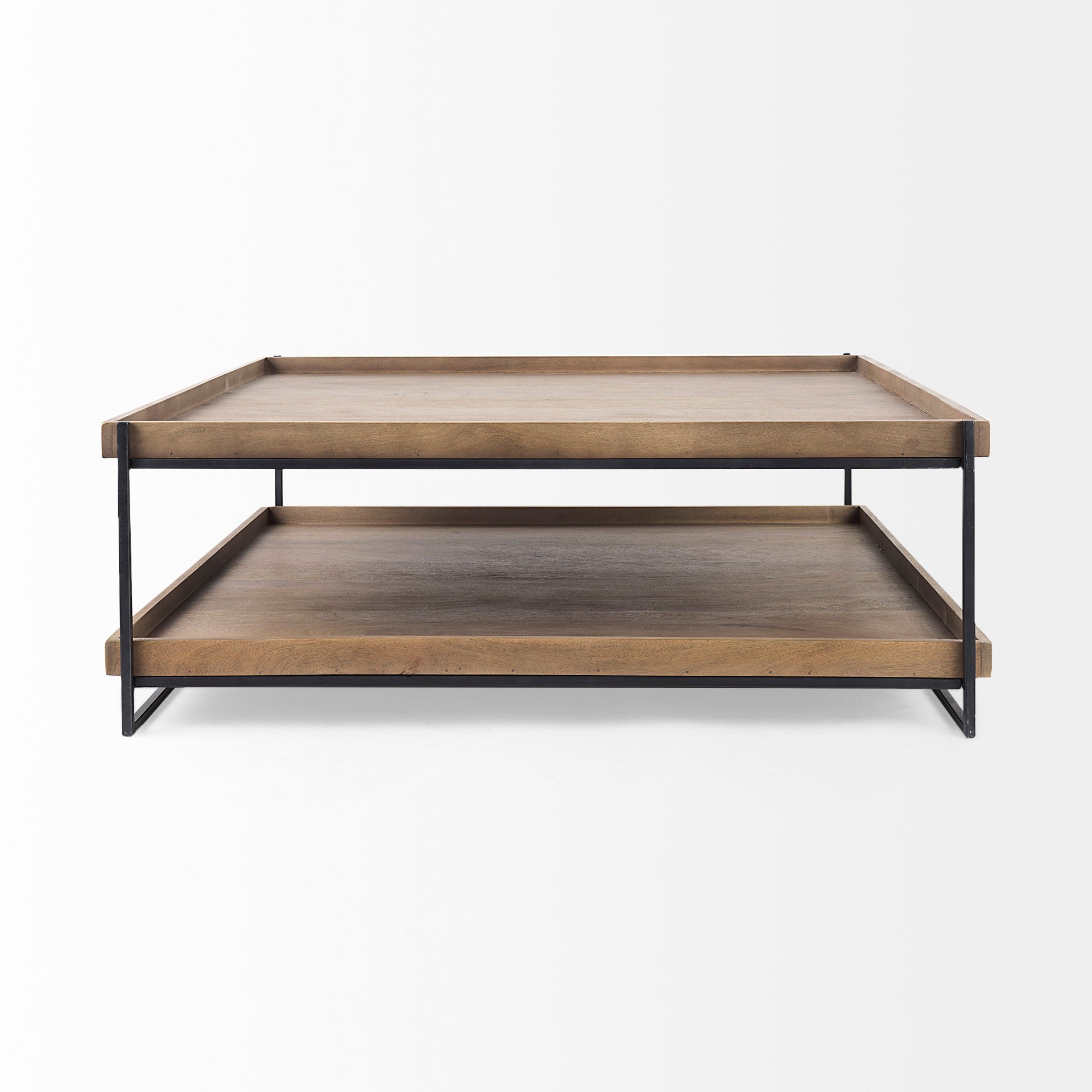 Trey Rectangular Brown Solid Wood Top Table Black Metal Frame 2-Tier Coffee Table Coffee Tables Mercana , Black Friday Sale Mercana Furniture Sale, Old Bones Co, Mid Century Furniture Sale, Four Hands Furniture, Black Friday Sale Trey Rectangular Brown Solid Wood Top Table Black Metal Frame 2-Tier Coffee Table,Gus Sale, Perigold Trey Rectangular Brown Solid Wood Top Table Black Metal Frame 2-Tier Coffee Table Coffee Tables Black Friday Sale , Perigold Sale Trey Rectangular Brown Solid Wood Top Table Black M