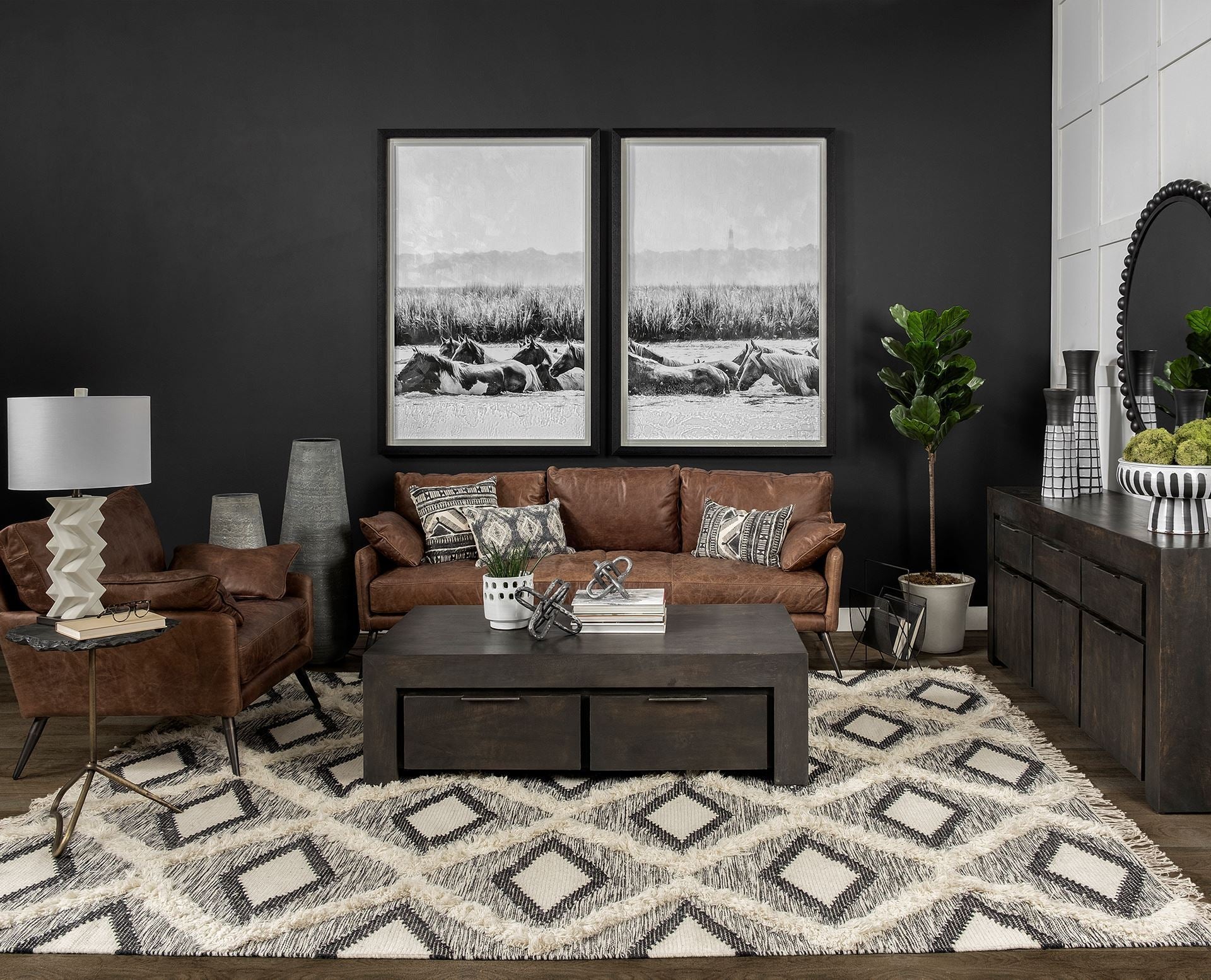Cochrane I Brown Leather Wrapped Chair
