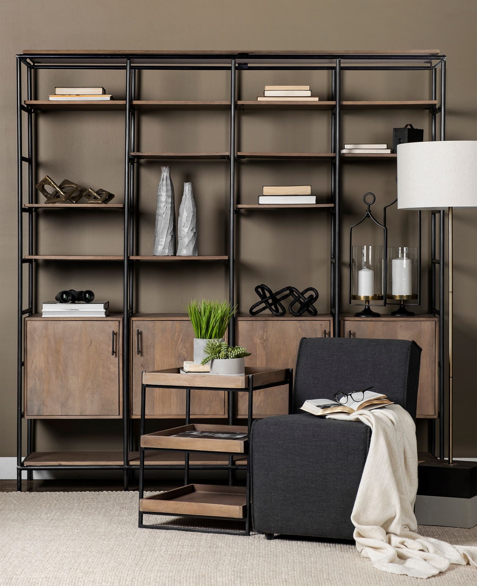 Darius Medium Brown Wood and Metal Multi-Shelf Shelving Unit Bookcases & Shelves Mercana , Black Friday Sale Mercana Furniture Sale, Old Bones Co, Mid Century Furniture Sale, Four Hands Furniture, Black Friday Sale Darius Medium Brown Wood and Metal Multi-Shelf Shelving Unit,Gus Sale, Perigold Darius Medium Brown Wood and Metal Multi-Shelf Shelving Unit Bookcases & Shelves Black Friday Sale , Perigold Sale Darius Medium Brown Wood and Metal Multi-Shelf Shelving Unit,Darius Medium Brown Wood and Metal Multi-