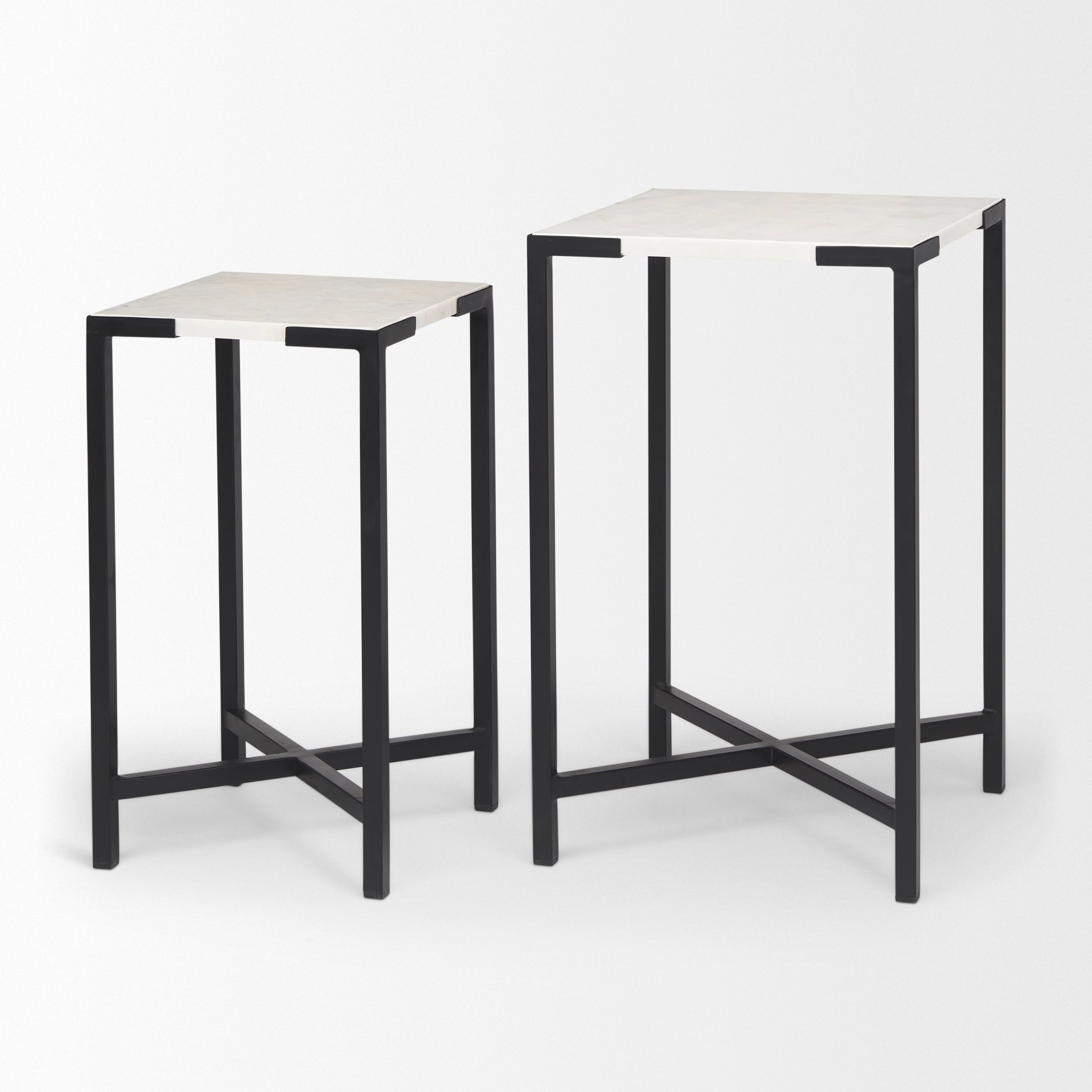 Lucas III White Marble with Black Iron Frame Accent Tables - Set of 2 Side & End Tables Mercana , Black Friday Sale Mercana Furniture Sale, Old Bones Co, Mid Century Furniture Sale, Four Hands Furniture, Black Friday Sale Lucas III White Marble with Black Iron Frame Accent Tables - Set of 2,Gus Sale, Perigold Lucas III White Marble with Black Iron Frame Accent Tables - Set of 2 Side & End Tables Black Friday Sale , Perigold Sale Lucas III White Marble with Black Iron Frame Accent Tables - Set of 2,Lucas III