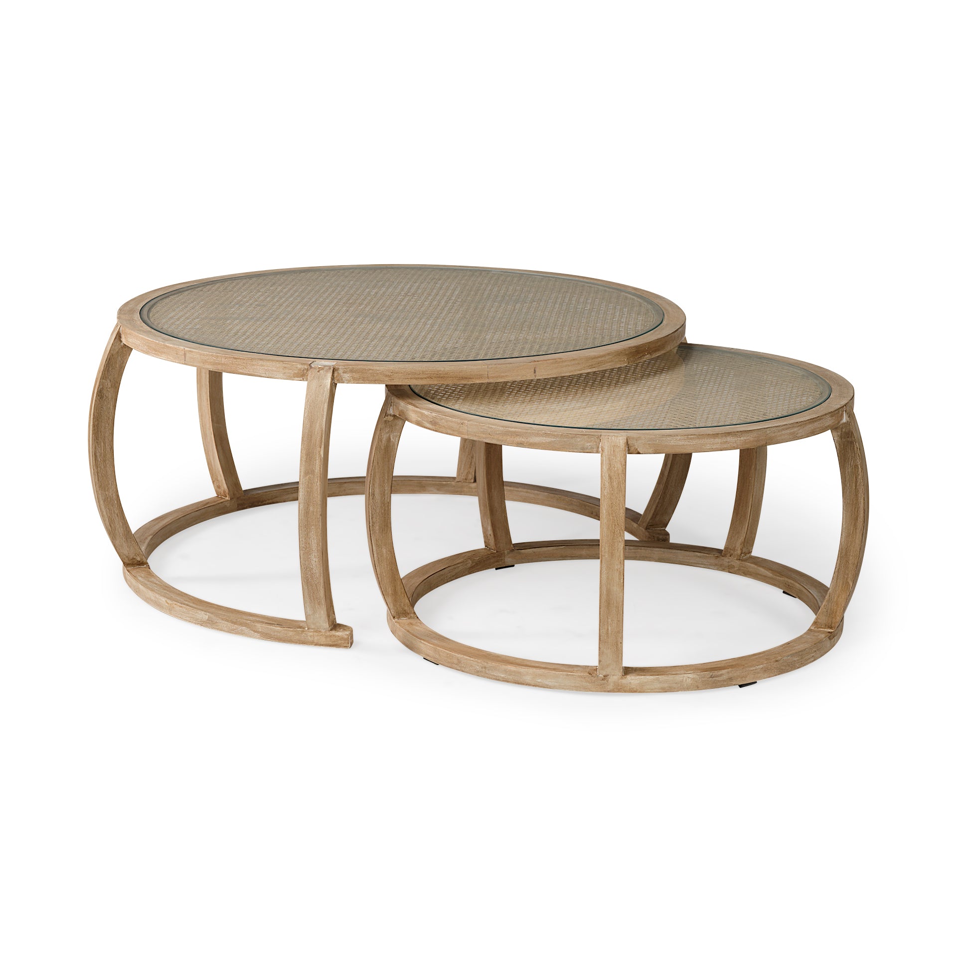 Hubbard Round Woven Cane with Glass Top Solid Wood Base Coffee Tables - Set of 2 Coffee Tables Mercana , Black Friday Sale Mercana Furniture Sale, Old Bones Co, Mid Century Furniture Sale, Four Hands Furniture, Black Friday Sale Hubbard Round Woven Cane with Glass Top Solid Wood Base Coffee Tables - Set of 2,Gus Sale, Perigold Hubbard Round Woven Cane with Glass Top Solid Wood Base Coffee Tables - Set of 2 Coffee Tables Black Friday Sale , Perigold Sale Hubbard Round Woven Cane with Glass Top Solid Wood Bas