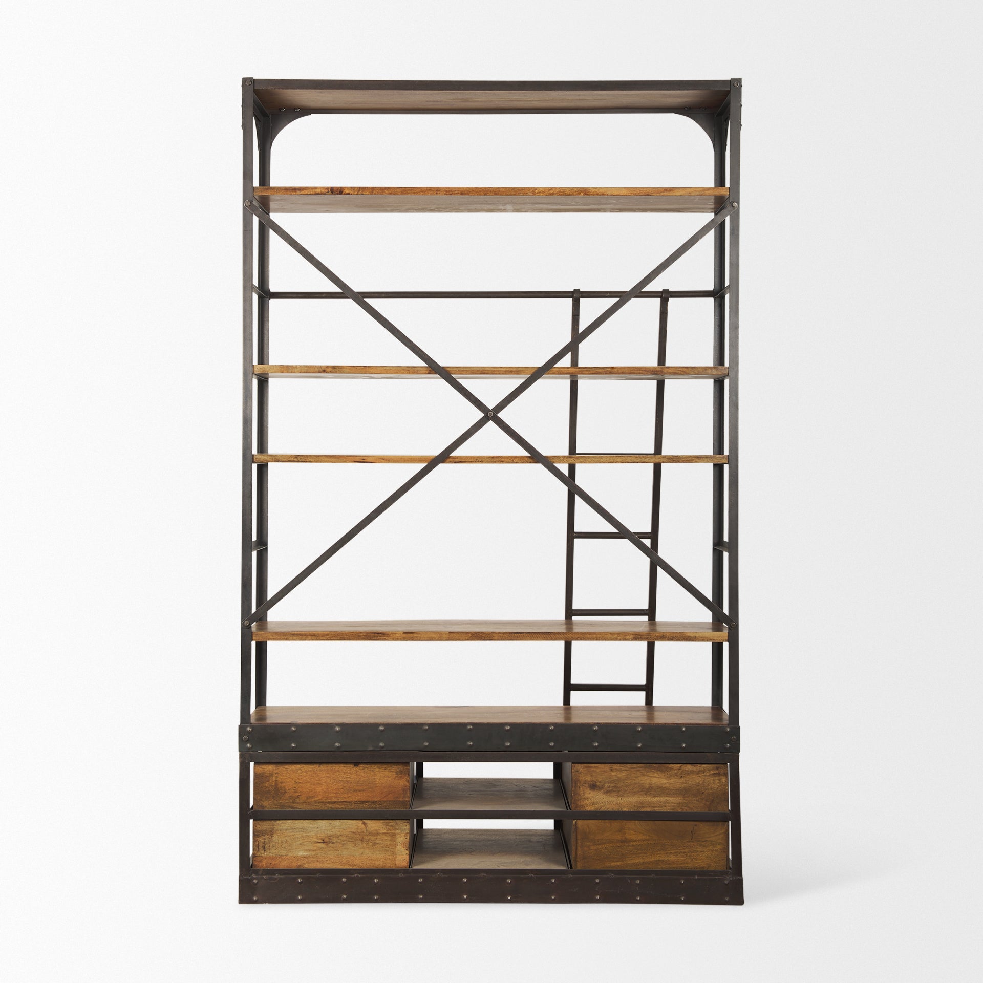Brodie II Medium Brown Wood Black Ladder 4-Shelf Shelving Unit Bookcases & Shelves Mercana , Black Friday Sale Mercana Furniture Sale, Old Bones Co, Mid Century Furniture Sale, Four Hands Furniture, Black Friday Sale Brodie II Medium Brown Wood Black Ladder 4-Shelf Shelving Unit,Gus Sale, Perigold Brodie II Medium Brown Wood Black Ladder 4-Shelf Shelving Unit Bookcases & Shelves Black Friday Sale , Perigold Sale Brodie II Medium Brown Wood Black Ladder 4-Shelf Shelving Unit,Brodie II Medium Brown Wood Black