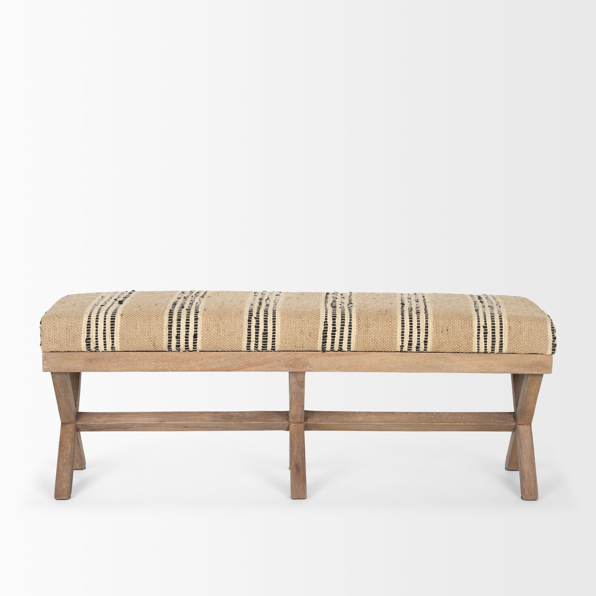 Solis Brown Base Upholstered Beige/Black Stripe Seat Accent Bench Benches Mercana , Black Friday Sale Mercana Furniture Sale, Old Bones Co, Mid Century Furniture Sale, Four Hands Furniture, Black Friday Sale Solis Brown Base Upholstered Beige/Black Stripe Seat Accent Bench,Gus Sale, Perigold Solis Brown Base Upholstered Beige/Black Stripe Seat Accent Bench Benches Black Friday Sale , Perigold Sale Solis Brown Base Upholstered Beige/Black Stripe Seat Accent Bench,Solis Brown Base Upholstered Beige/Black Stri