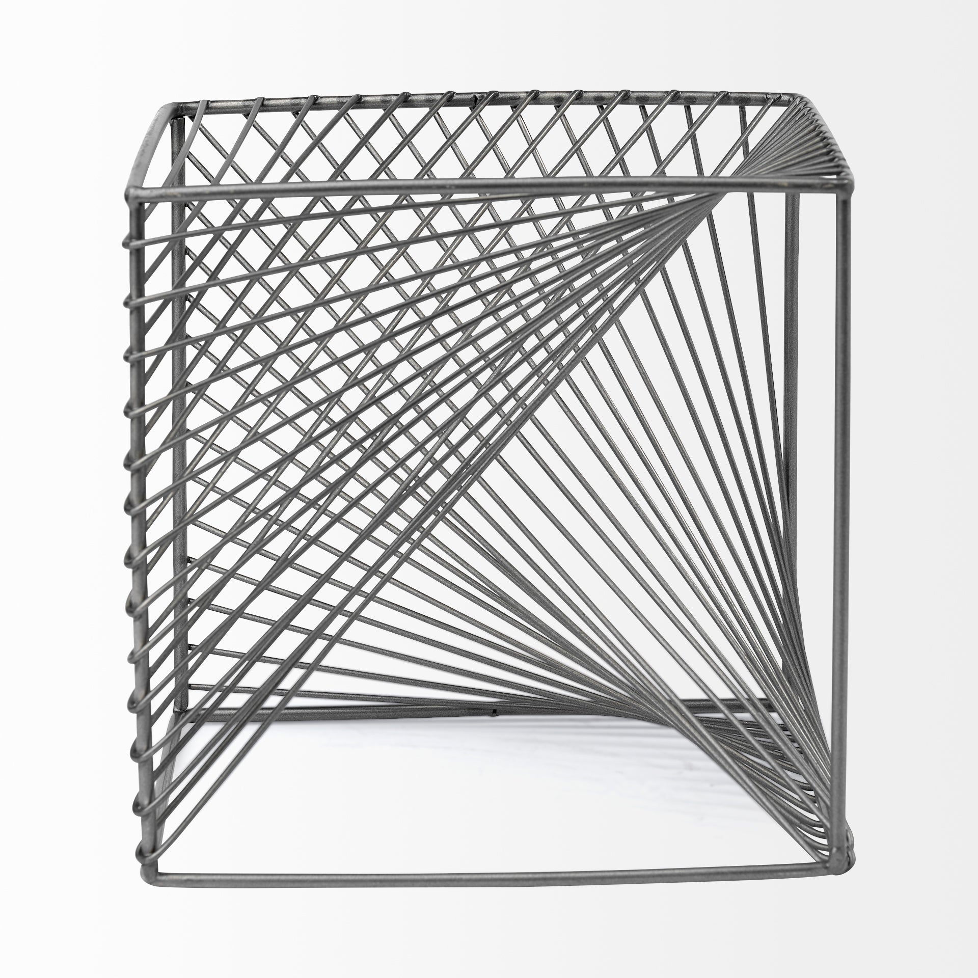 Rochon Gray Metal Decorative Cube