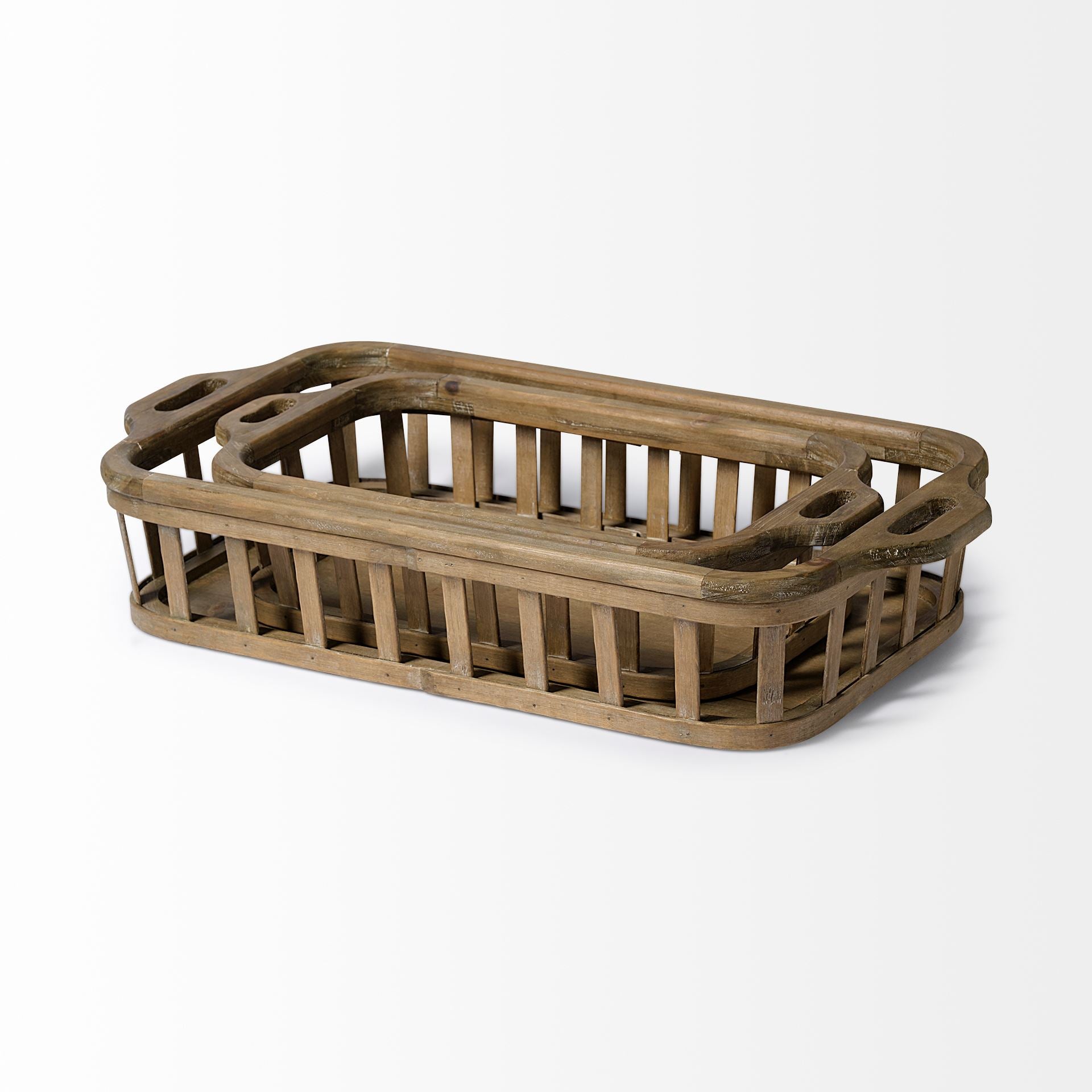 Louis Natural Wood Slated Nesting Trays - Set of 2 Trays & Containers Mercana , Black Friday Sale Mercana Furniture Sale, Old Bones Co, Mid Century Furniture Sale, Four Hands Furniture, Black Friday Sale Louis Natural Wood Slated Nesting Trays - Set of 2,Gus Sale, Perigold Louis Natural Wood Slated Nesting Trays - Set of 2 Trays & Containers Black Friday Sale , Perigold Sale Louis Natural Wood Slated Nesting Trays - Set of 2,Louis Natural Wood Slated Nesting Trays - Set of 2 Lulu and Georgia, Burke Decor Sa