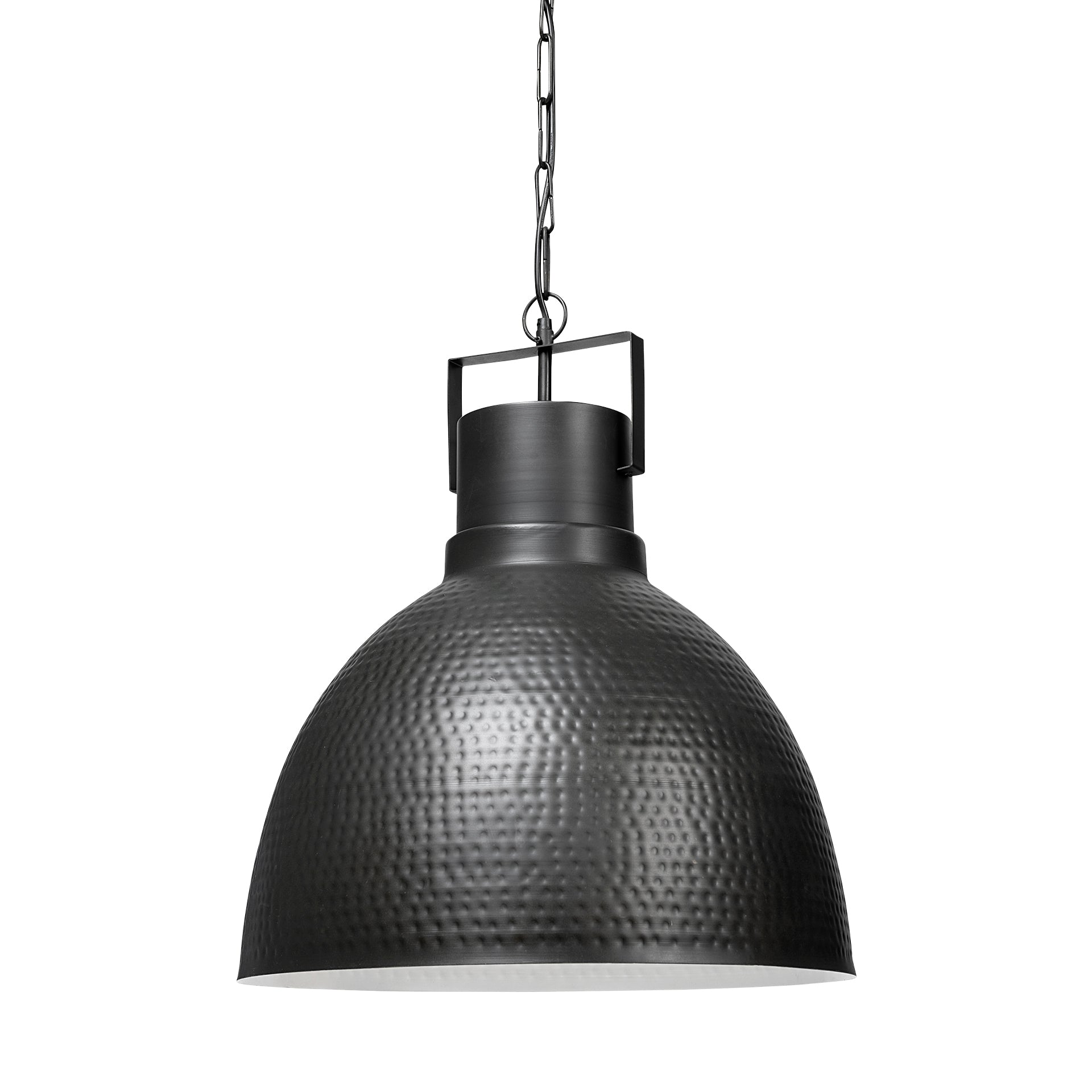 Minerva Metallic Gray Hammered Detail Pendant Light