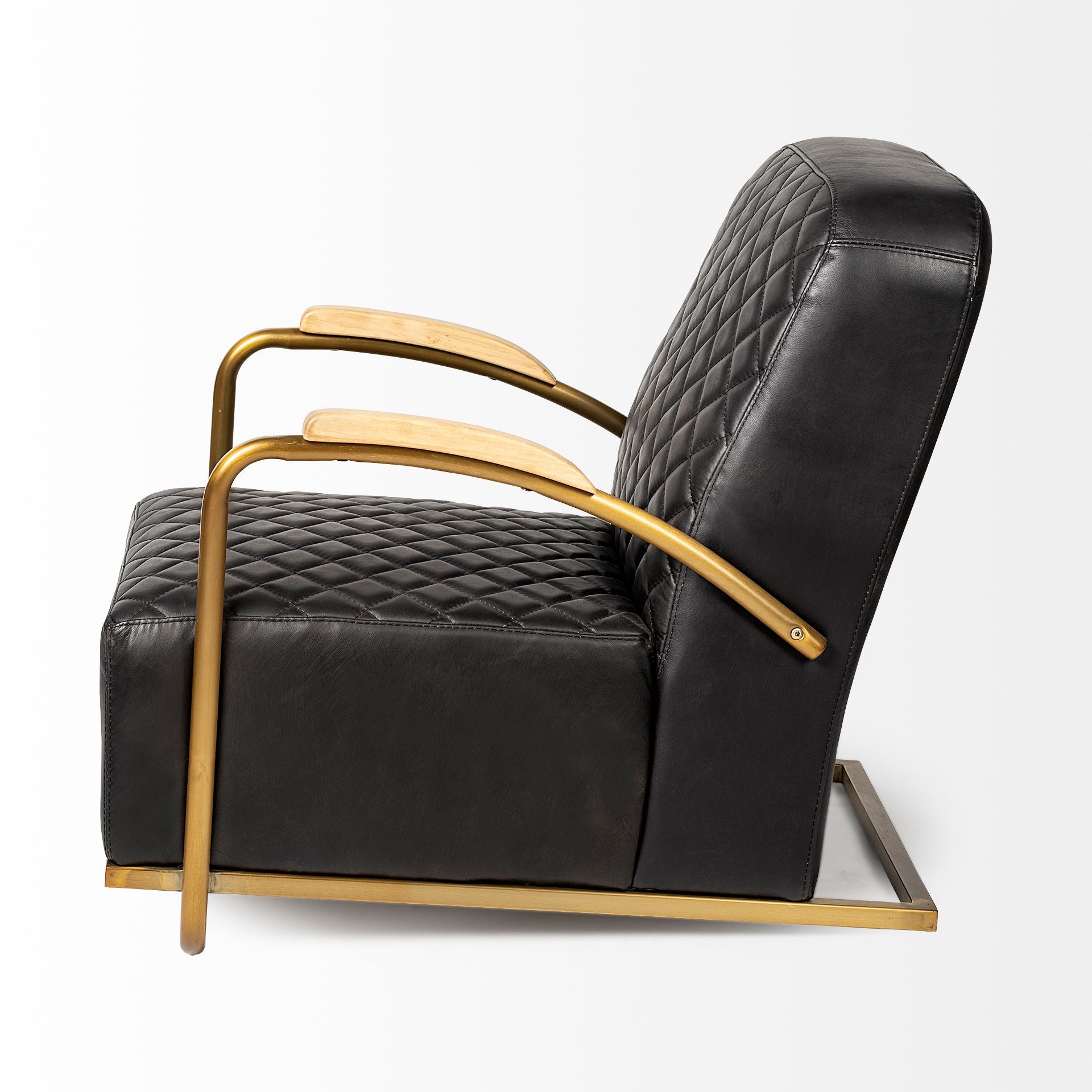 Horace I Black Leather Diamond Pattern with Gold Iron Frame Accent Chair Accent Chairs Mercana , Black Friday Sale Mercana Furniture Sale, Old Bones Co, Mid Century Furniture Sale, Four Hands Furniture, Black Friday Sale Horace I Black Leather Diamond Pattern with Gold Iron Frame Accent Chair,Gus Sale, Perigold Horace I Black Leather Diamond Pattern with Gold Iron Frame Accent Chair Accent Chairs Black Friday Sale , Perigold Sale Horace I Black Leather Diamond Pattern with Gold Iron Frame Accent Chair,Horac