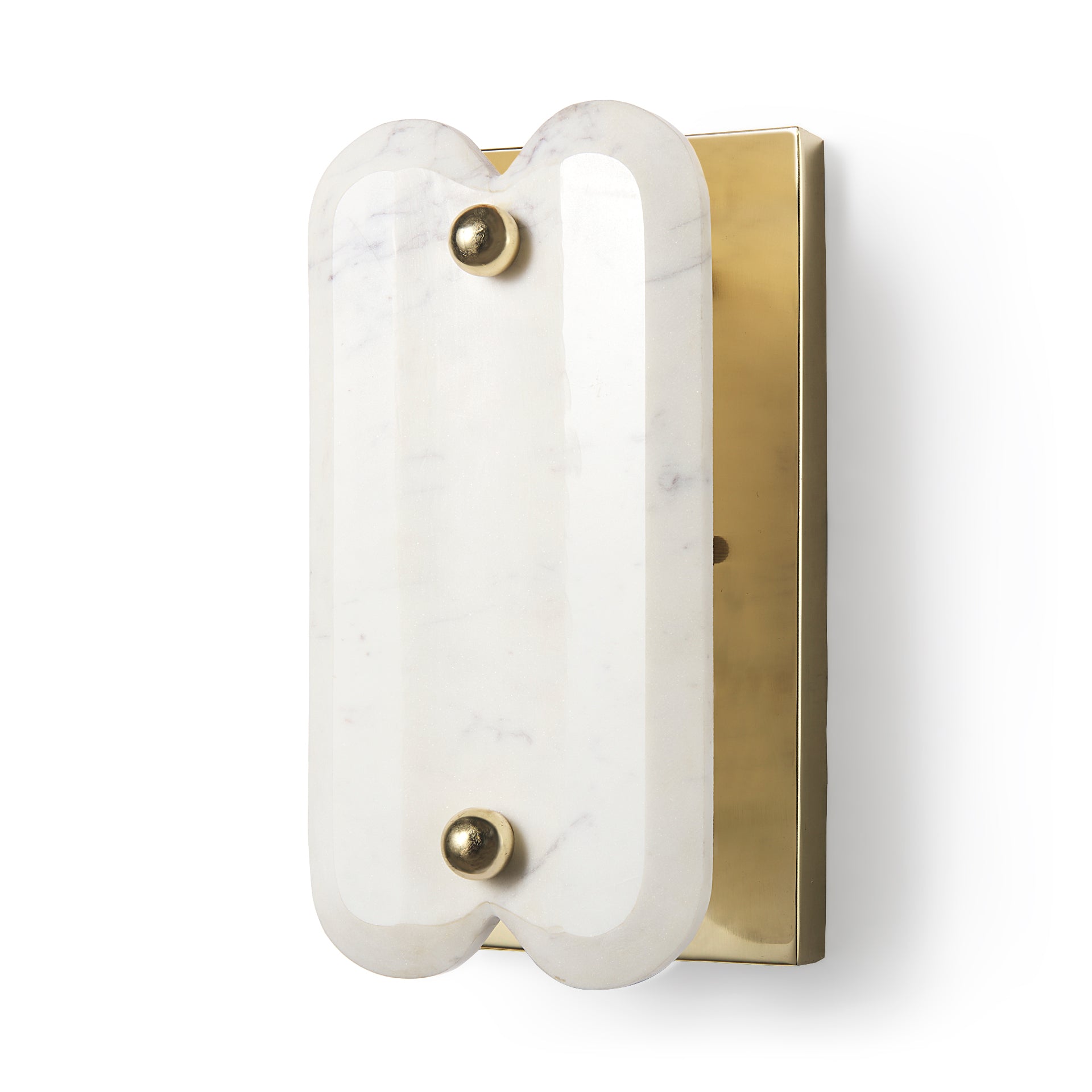 Stein Gold with White Marble Shade Wall Sconce