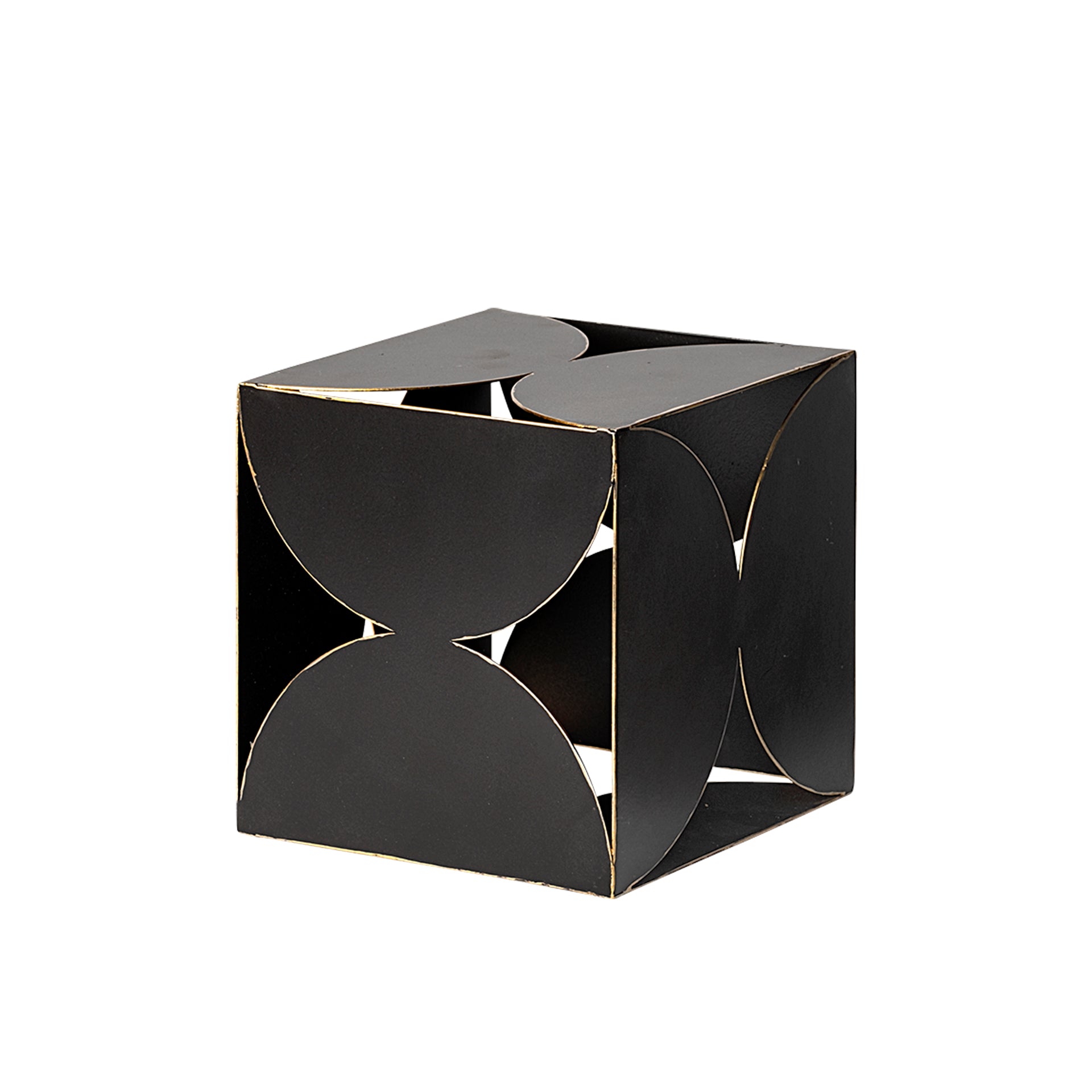 Darren Black Metal Decorative Cube
