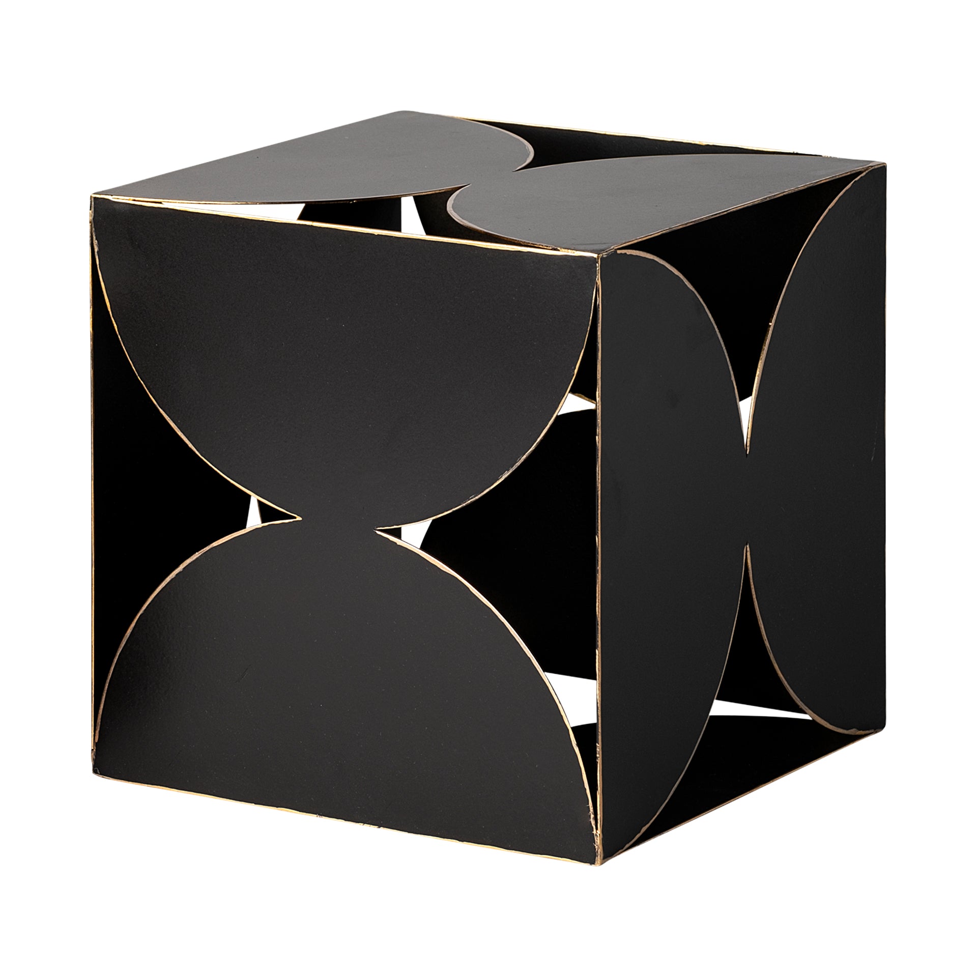 Darren Black Metal Decorative Cube