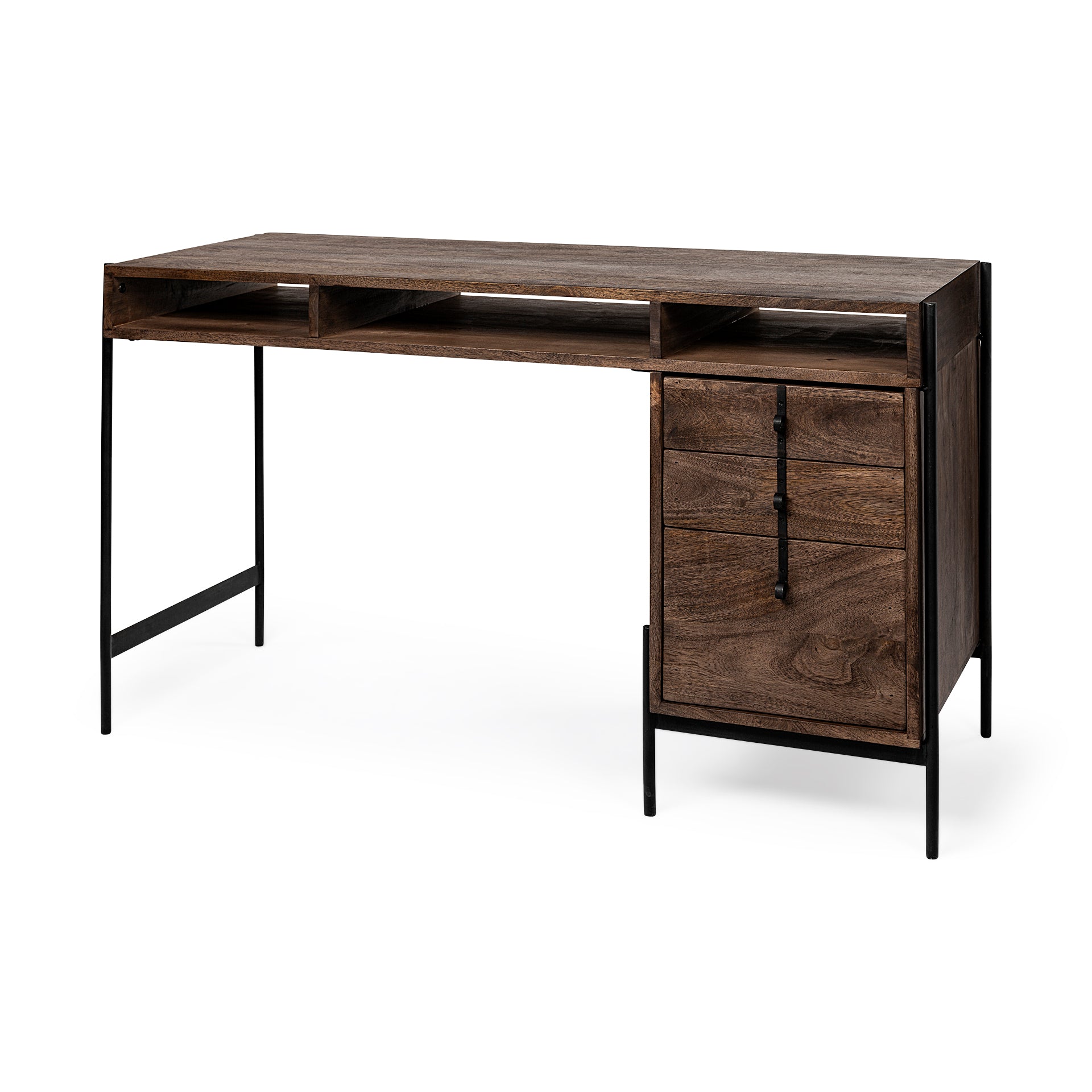 Glenn Dark Brown Wood with Black Iron Frame 3-Drawer Office Desk Desks Mercana , Black Friday Sale Mercana Furniture Sale, Old Bones Co, Mid Century Furniture Sale, Four Hands Furniture, Black Friday Sale Glenn Dark Brown Wood with Black Iron Frame 3-Drawer Office Desk,Gus Sale, Perigold Glenn Dark Brown Wood with Black Iron Frame 3-Drawer Office Desk Desks Black Friday Sale , Perigold Sale Glenn Dark Brown Wood with Black Iron Frame 3-Drawer Office Desk,Glenn Dark Brown Wood with Black Iron Frame 3-Drawer 