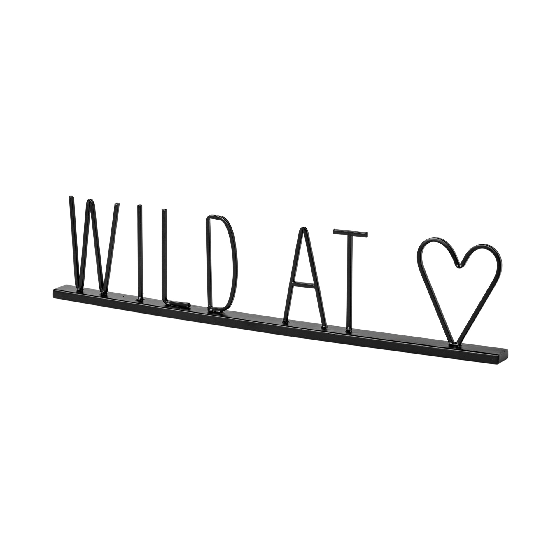 Wild at Heart Black Metal Sign