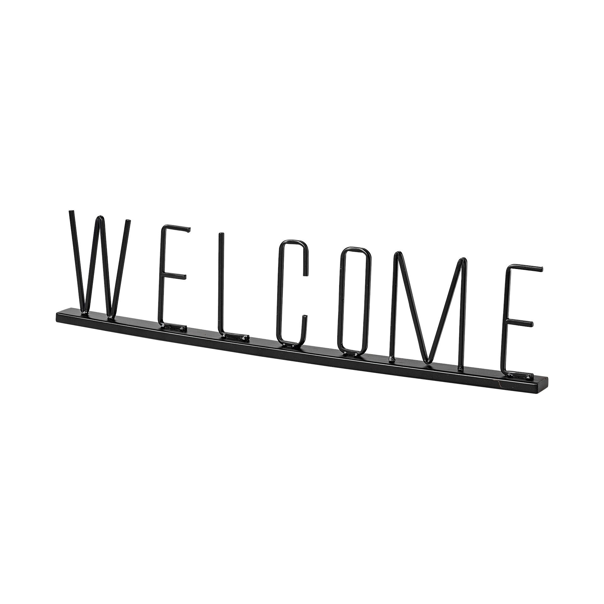 Welcome Black Metal Sign