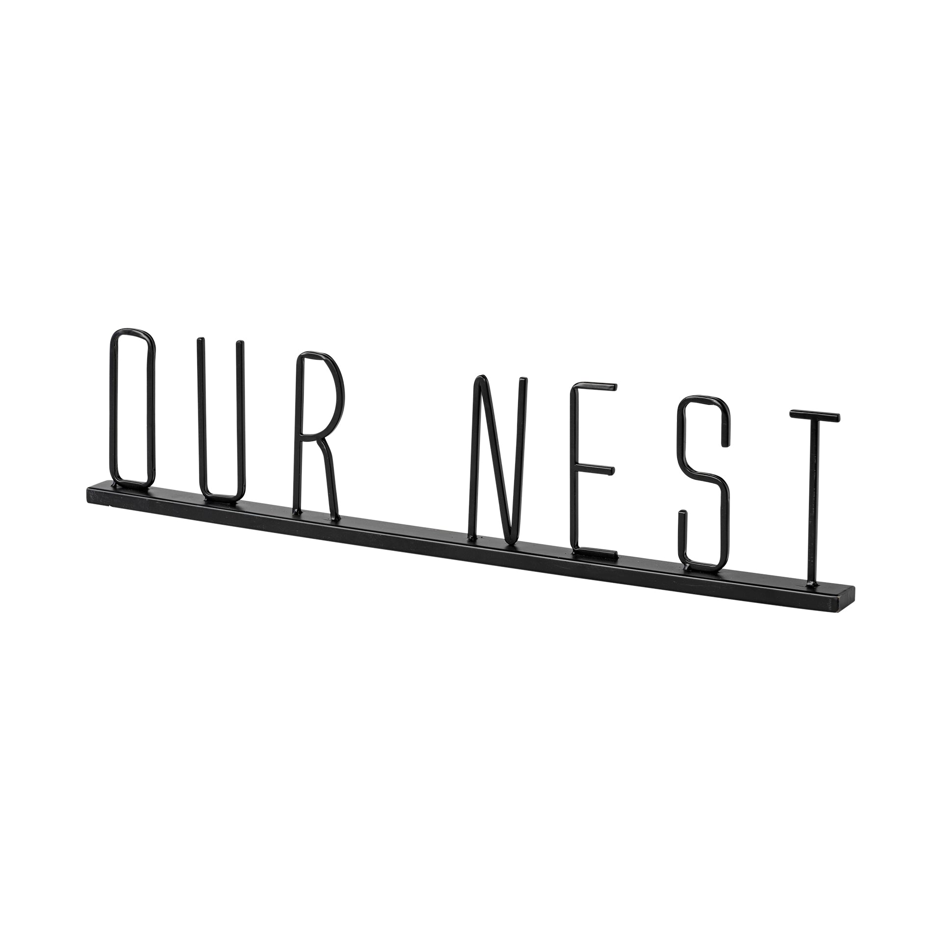 Our Nest Black Metal Sign
