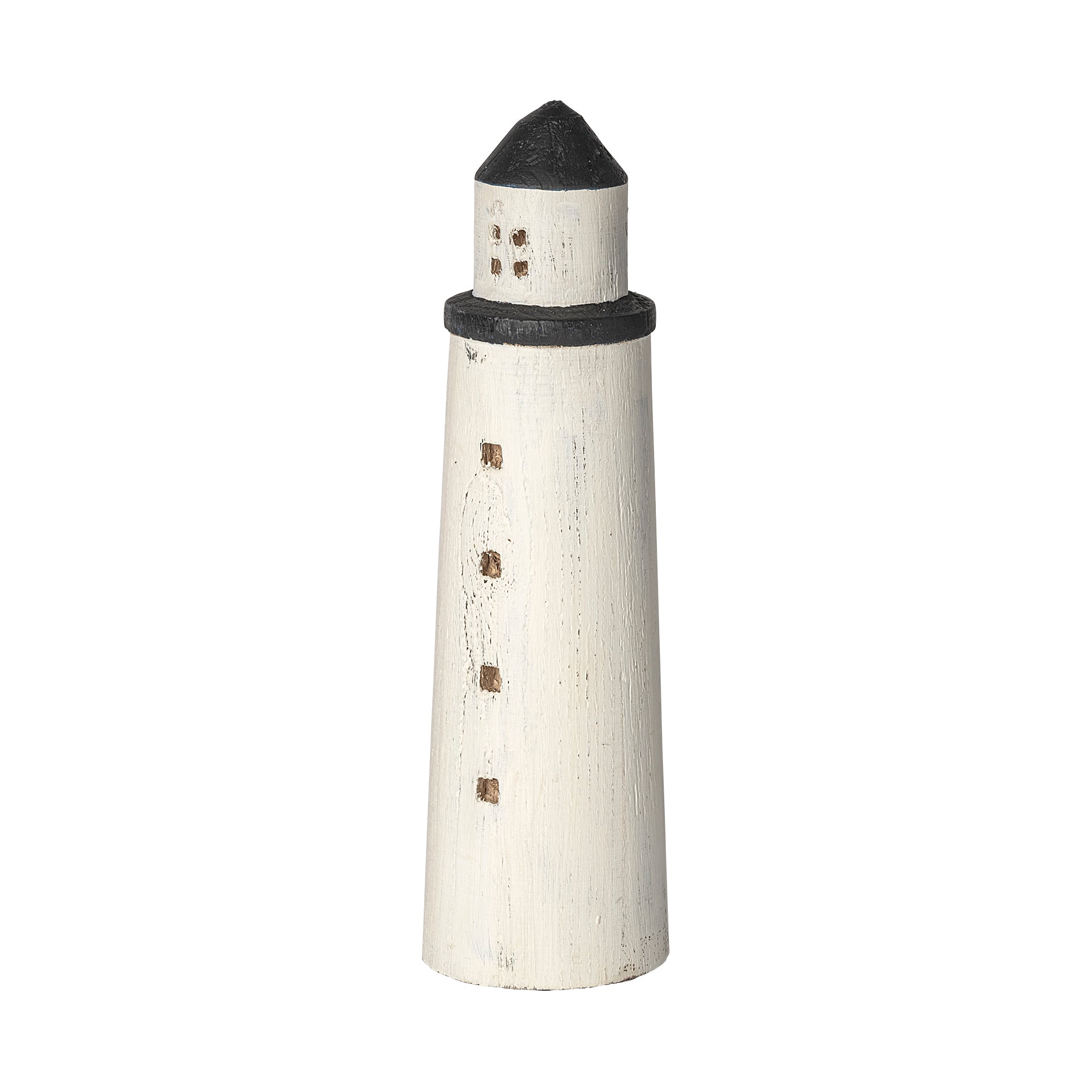 Abner Large White Wooden Coastal Lighthouse