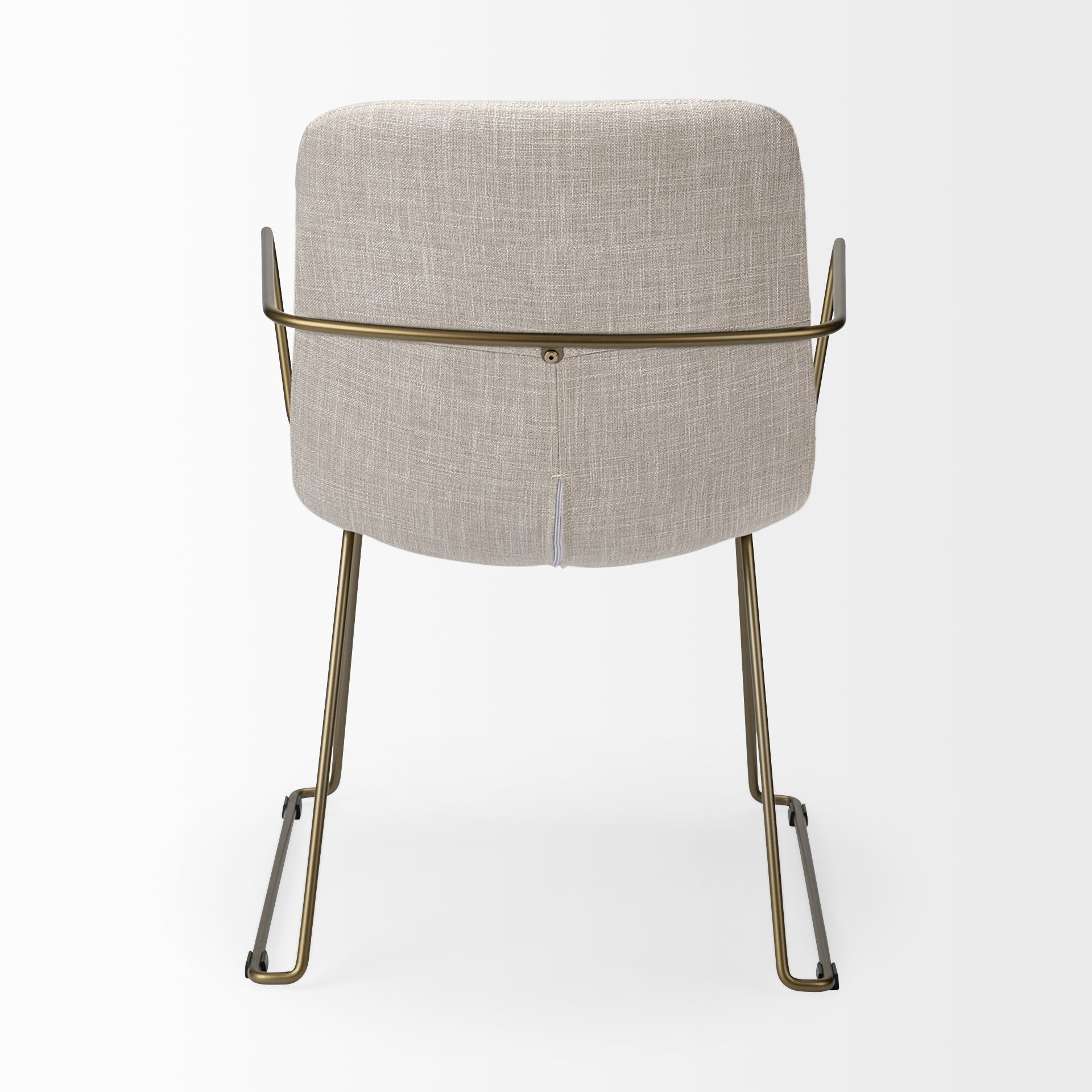 Sawyer Fabric Wrap Gold Metal Frame Dining Chair