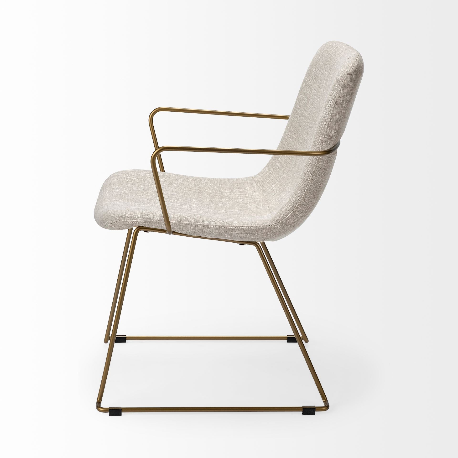 Sawyer Fabric Wrap Gold Metal Frame Dining Chair