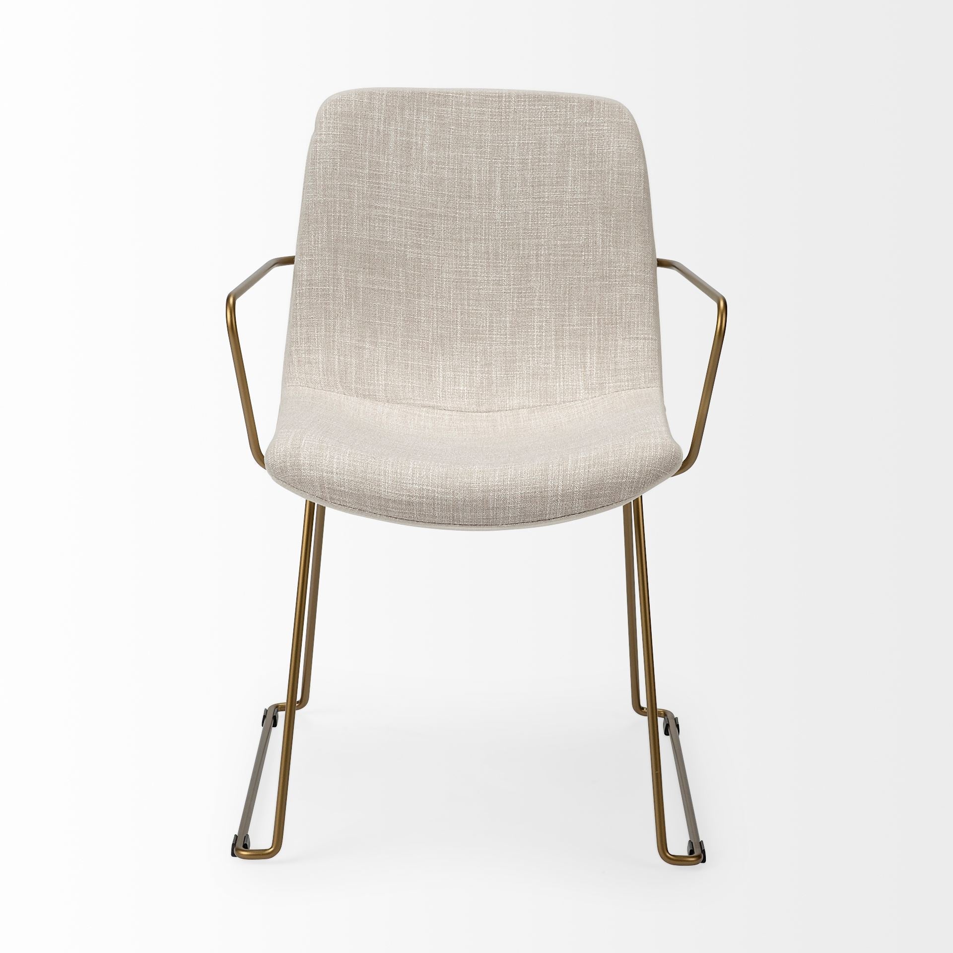 Sawyer Fabric Wrap Gold Metal Frame Dining Chair