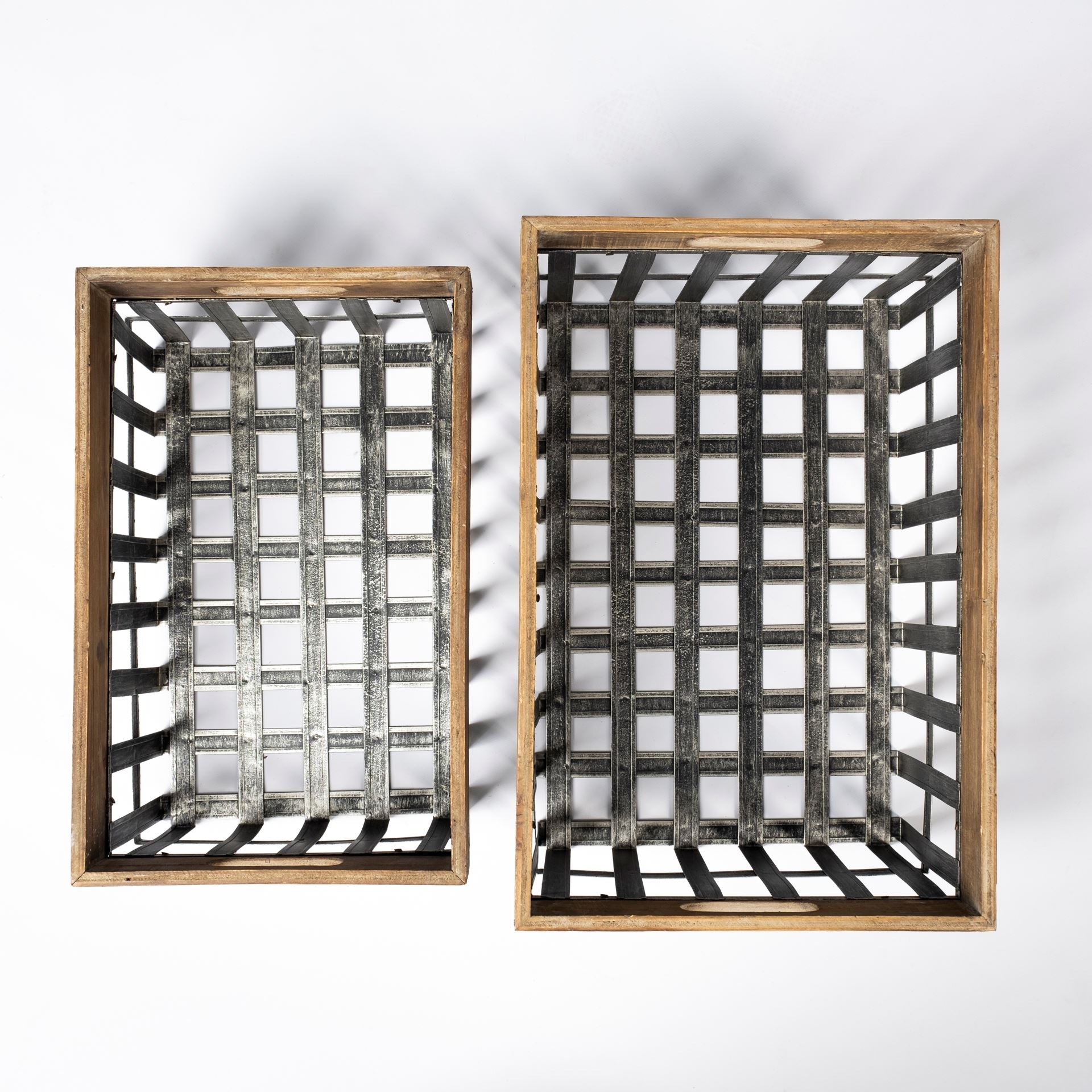 Chartrand Wood and Metal Open Crate Style Basket - Set of 2 Baskets Mercana , Black Friday Sale Mercana Furniture Sale, Old Bones Co, Mid Century Furniture Sale, Four Hands Furniture, Black Friday Sale Chartrand Wood and Metal Open Crate Style Basket - Set of 2,Gus Sale, Perigold Chartrand Wood and Metal Open Crate Style Basket - Set of 2 Baskets Black Friday Sale , Perigold Sale Chartrand Wood and Metal Open Crate Style Basket - Set of 2,Chartrand Wood and Metal Open Crate Style Basket - Set of 2 Lulu and 