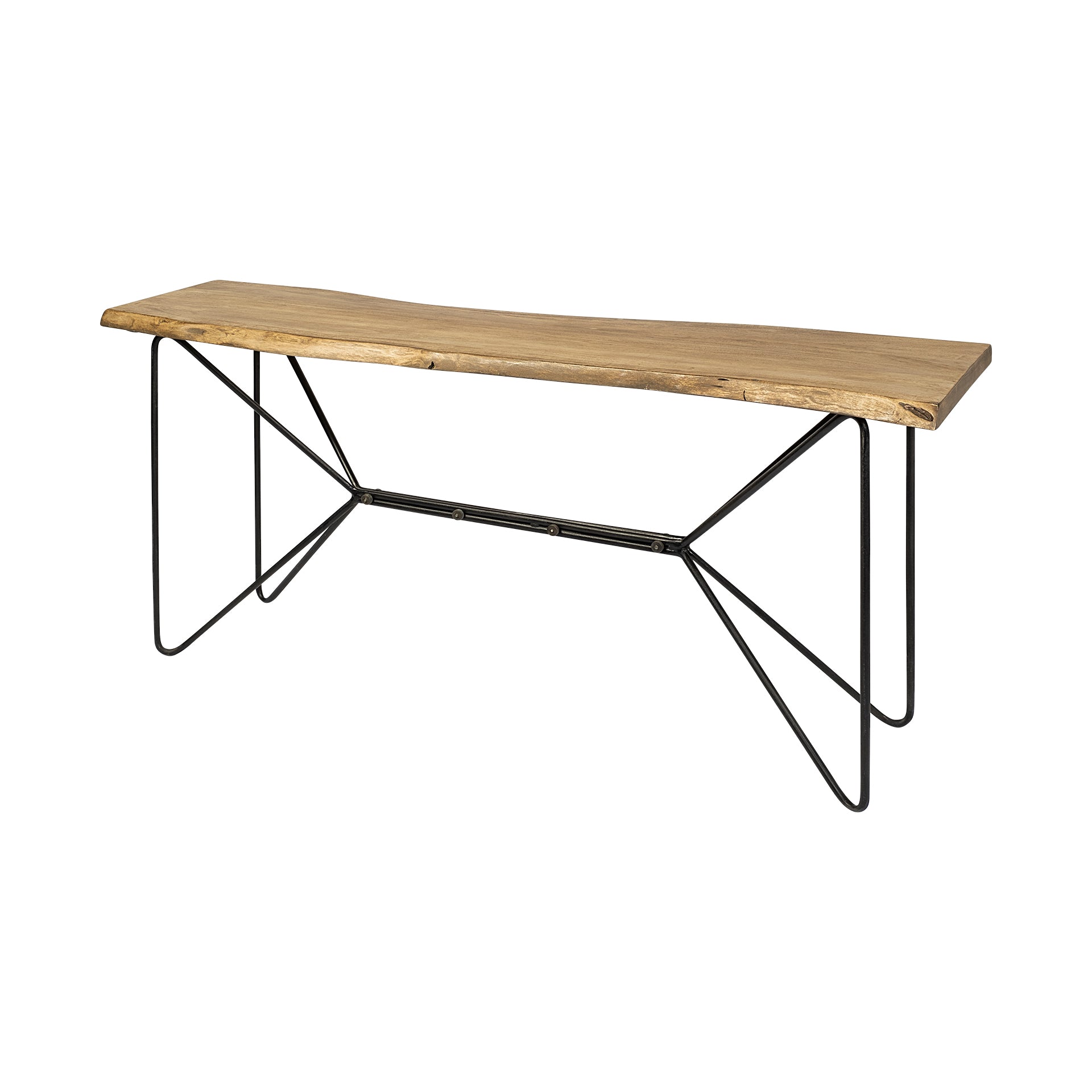 Papillion I Wood and Iron Console Table