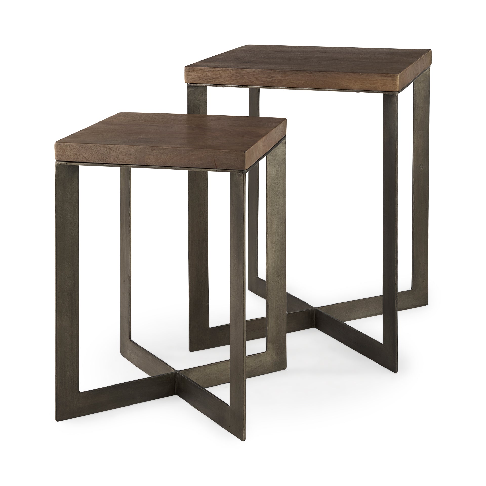 Faye Wood with Metal Base Accent Tables - Set of 2 Side & End Tables Mercana Medium Brown Gray , Black Friday Sale Mercana Furniture Sale, Old Bones Co, Mid Century Furniture Sale, Four Hands Furniture, Black Friday Sale Faye Wood with Metal Base Accent Tables - Set of 2,Gus Sale, Perigold Faye Wood with Metal Base Accent Tables - Set of 2 Side & End Tables Black Friday Sale , Perigold Sale Faye Wood with Metal Base Accent Tables - Set of 2,Faye Wood with Metal Base Accent Tables - Set of 2 Lulu and Georgia