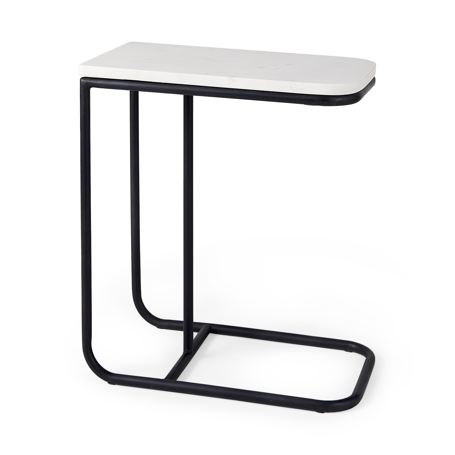 Kyra White Marble Top with Black Iron Frame C-Shaped End and Side Table Side & End Tables Mercana , Black Friday Sale Mercana Furniture Sale, Old Bones Co, Mid Century Furniture Sale, Four Hands Furniture, Black Friday Sale Kyra White Marble Top with Black Iron Frame C-Shaped End and Side Table,Gus Sale, Perigold Kyra White Marble Top with Black Iron Frame C-Shaped End and Side Table Side & End Tables Black Friday Sale , Perigold Sale Kyra White Marble Top with Black Iron Frame C-Shaped End and Side Table,K