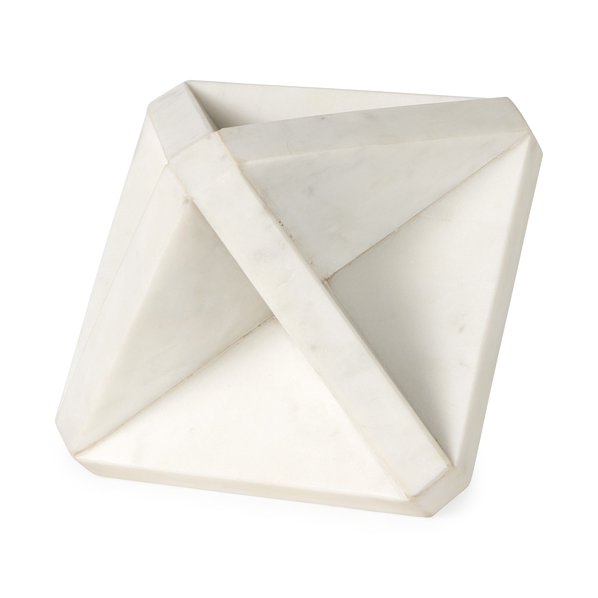 Sophia White Marble Decor Stand