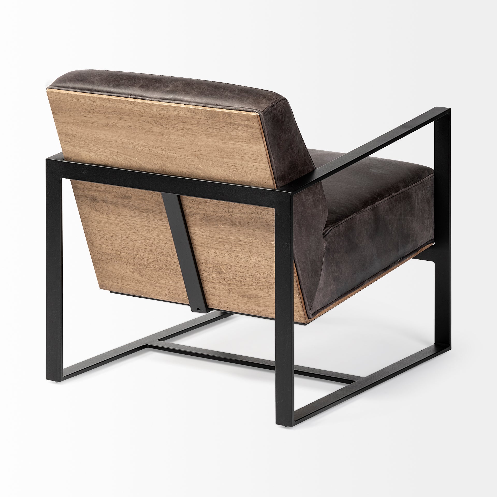 Stamford Black Genuine Leather Seat with Wood Back Metal Frame Accent Chair Accent Chairs Mercana , Black Friday Sale Mercana Furniture Sale, Old Bones Co, Mid Century Furniture Sale, Four Hands Furniture, Black Friday Sale Stamford Black Genuine Leather Seat with Wood Back Metal Frame Accent Chair,Gus Sale, Perigold Stamford Black Genuine Leather Seat with Wood Back Metal Frame Accent Chair Accent Chairs Black Friday Sale , Perigold Sale Stamford Black Genuine Leather Seat with Wood Back Metal Frame Accent