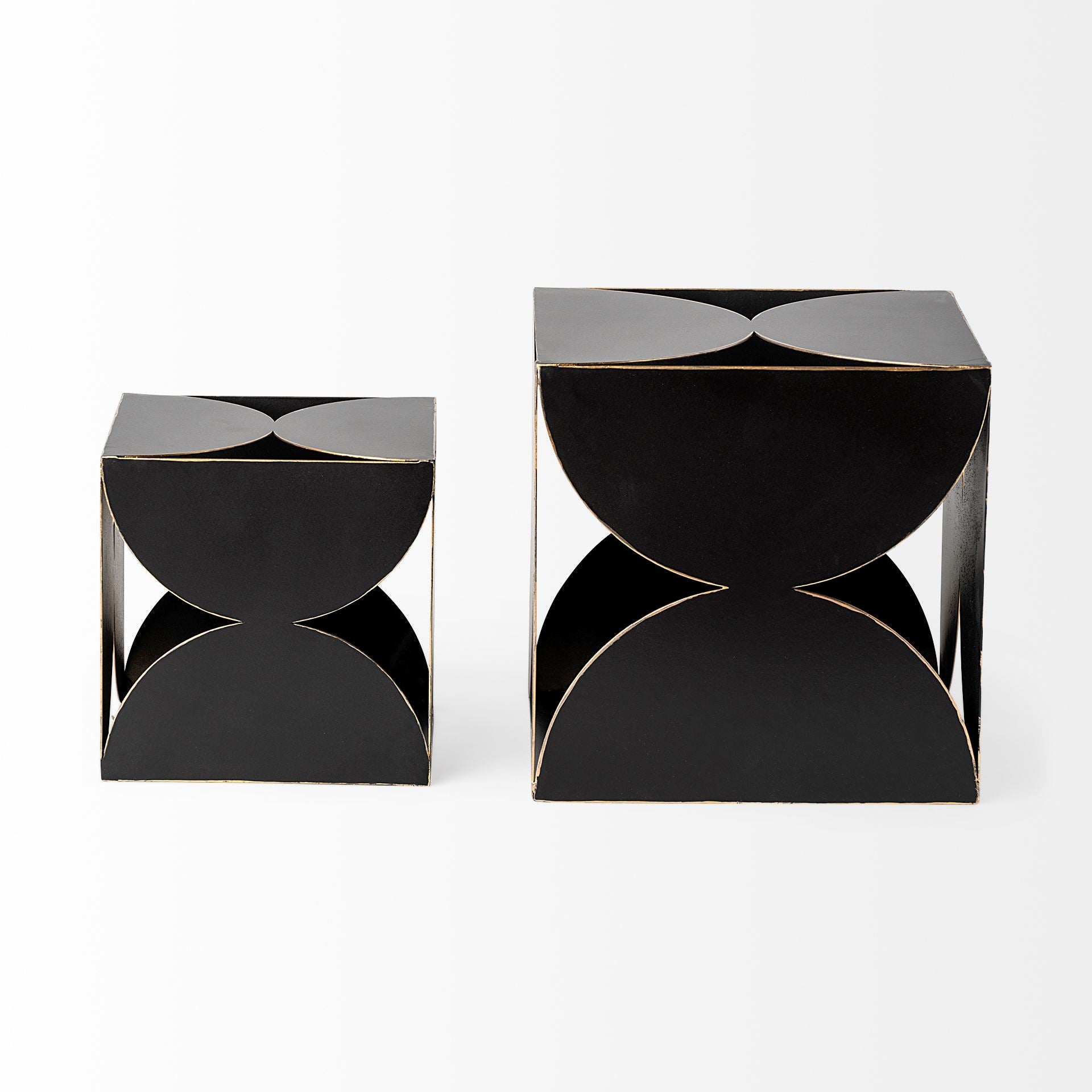Darren Black Metal Decorative Cube