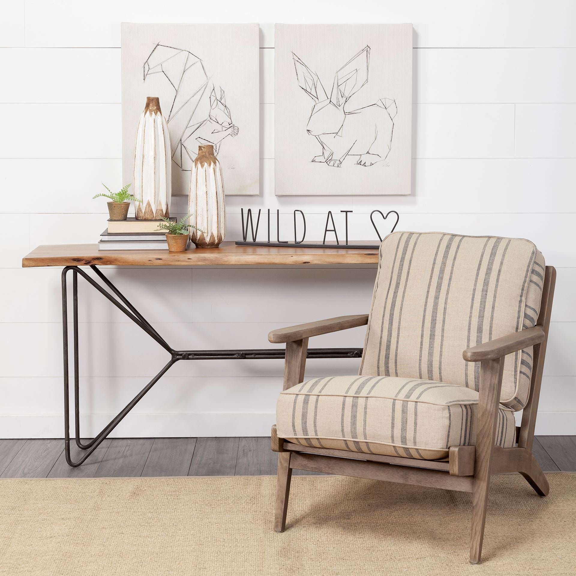 Wild at Heart Black Metal Sign