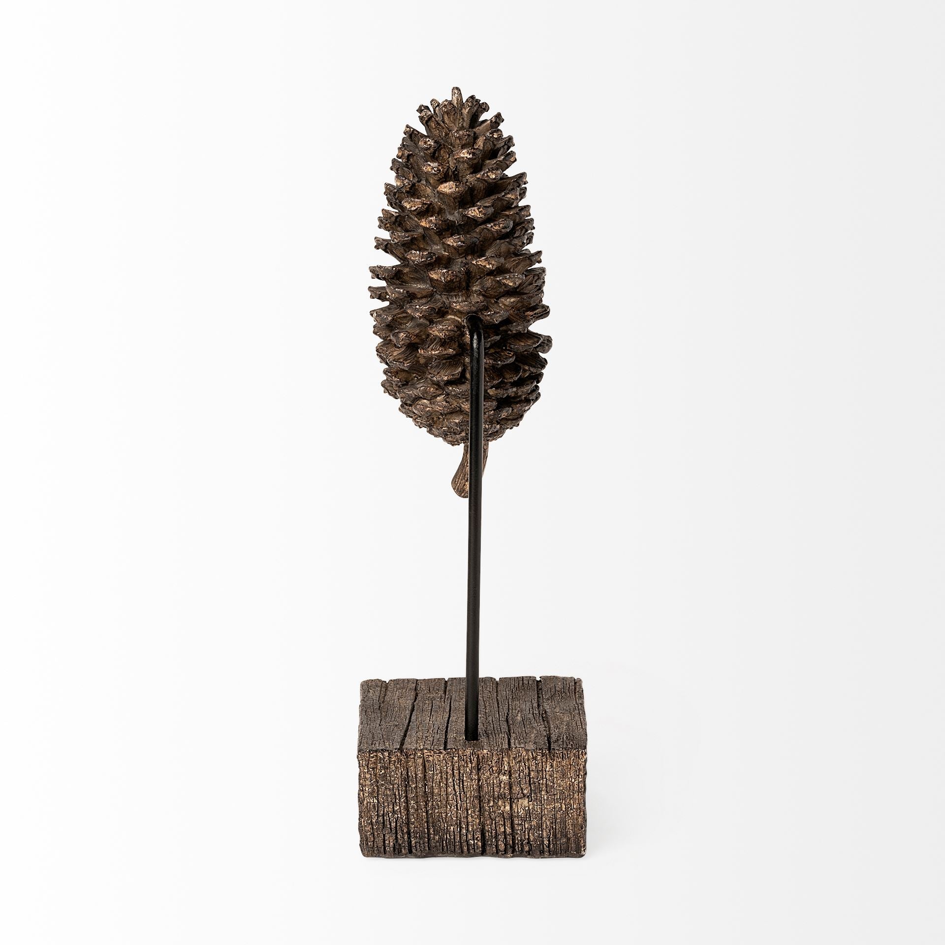 Pinterra Small Brown Resin Pinecone Replica