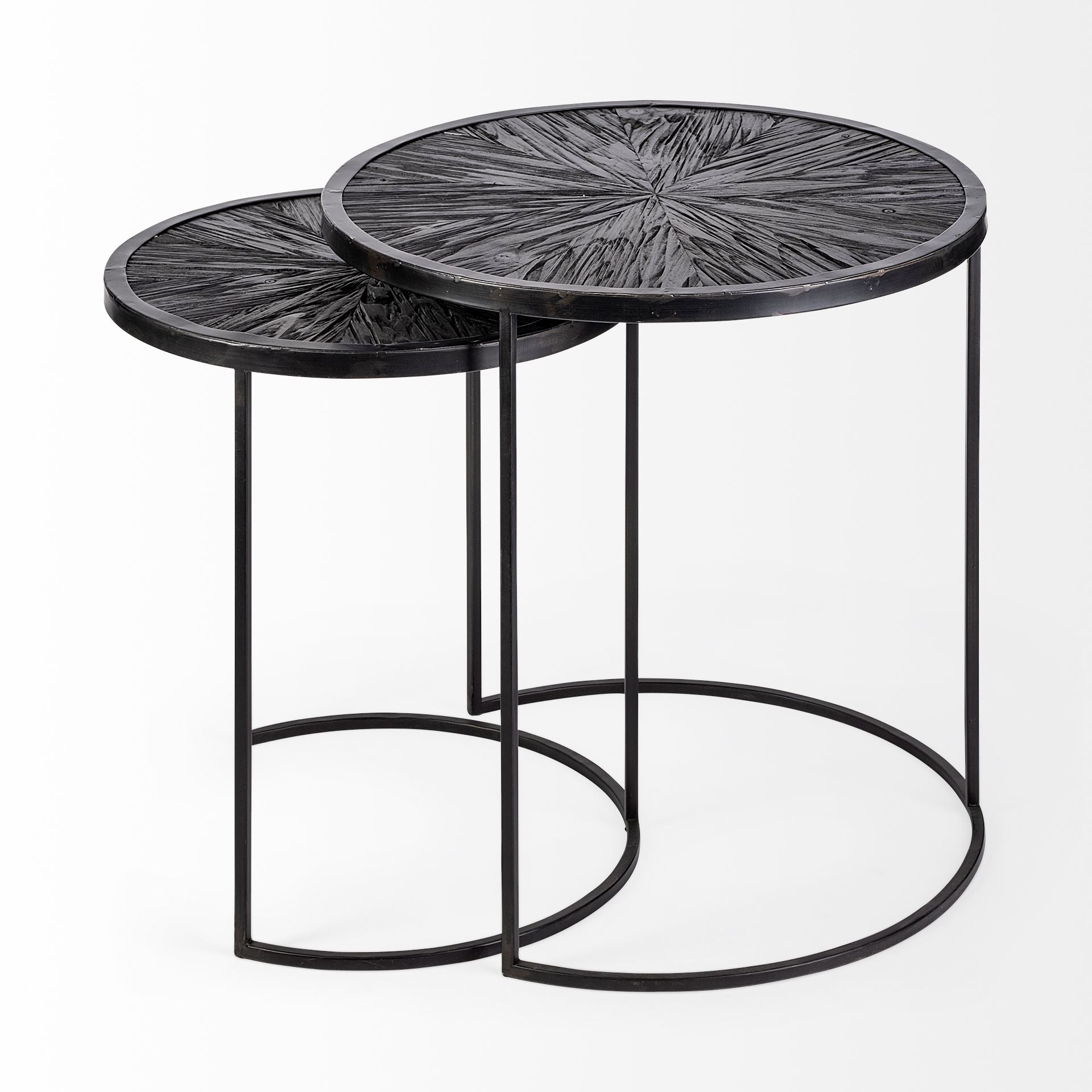 Chakra Round Dark Wood Top Black Frame Accent Tables - Set of 2 Side & End Tables Mercana , Black Friday Sale Mercana Furniture Sale, Old Bones Co, Mid Century Furniture Sale, Four Hands Furniture, Black Friday Sale Chakra Round Dark Wood Top Black Frame Accent Tables - Set of 2,Gus Sale, Perigold Chakra Round Dark Wood Top Black Frame Accent Tables - Set of 2 Side & End Tables Black Friday Sale , Perigold Sale Chakra Round Dark Wood Top Black Frame Accent Tables - Set of 2,Chakra Round Dark Wood Top Black 