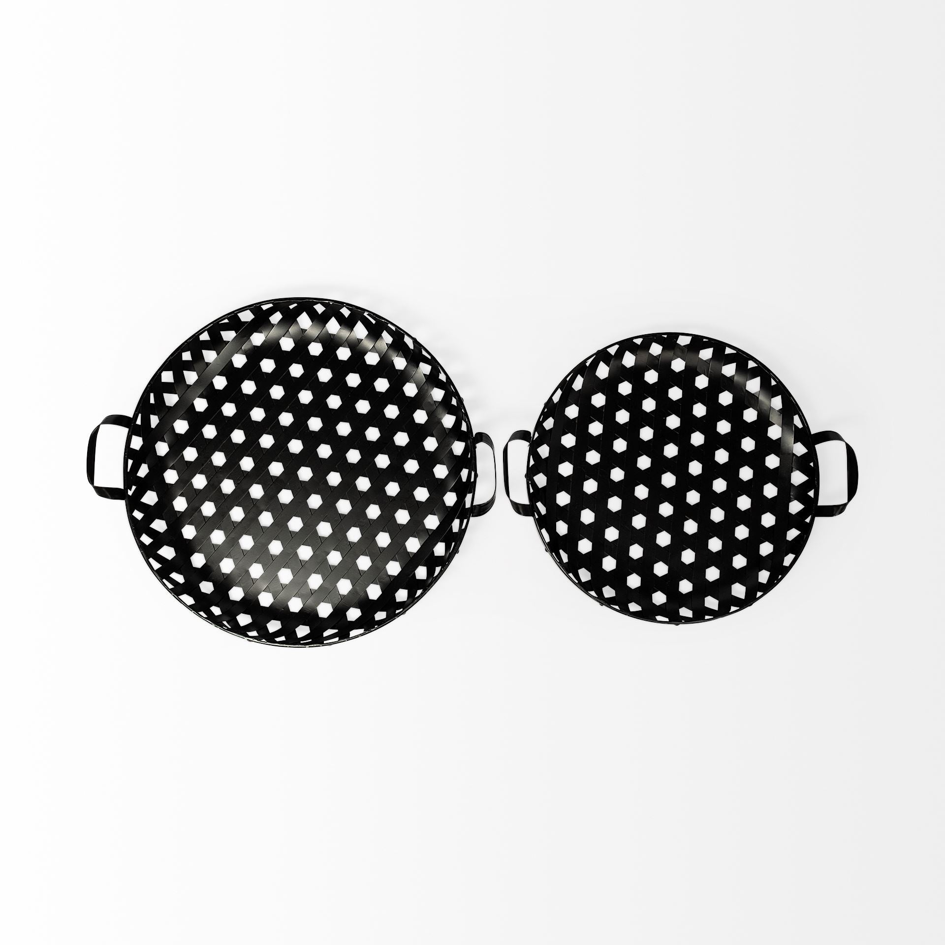Lito Black Woven Metal Round Serving Trays - Set of 2 Trays & Containers Mercana , Black Friday Sale Mercana Furniture Sale, Old Bones Co, Mid Century Furniture Sale, Four Hands Furniture, Black Friday Sale Lito Black Woven Metal Round Serving Trays - Set of 2,Gus Sale, Perigold Lito Black Woven Metal Round Serving Trays - Set of 2 Trays & Containers Black Friday Sale , Perigold Sale Lito Black Woven Metal Round Serving Trays - Set of 2,Lito Black Woven Metal Round Serving Trays - Set of 2 Lulu and Georgia,
