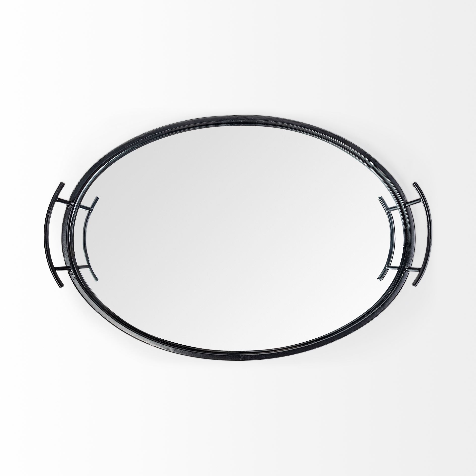 Ansel Black Metal Mirrored Bottom Oval Serving Tray Trays & Containers Mercana , Black Friday Sale Mercana Furniture Sale, Old Bones Co, Mid Century Furniture Sale, Four Hands Furniture, Black Friday Sale Ansel Black Metal Mirrored Bottom Oval Serving Tray,Gus Sale, Perigold Ansel Black Metal Mirrored Bottom Oval Serving Tray Trays & Containers Black Friday Sale , Perigold Sale Ansel Black Metal Mirrored Bottom Oval Serving Tray,Ansel Black Metal Mirrored Bottom Oval Serving Tray Lulu and Georgia, Burke Dec