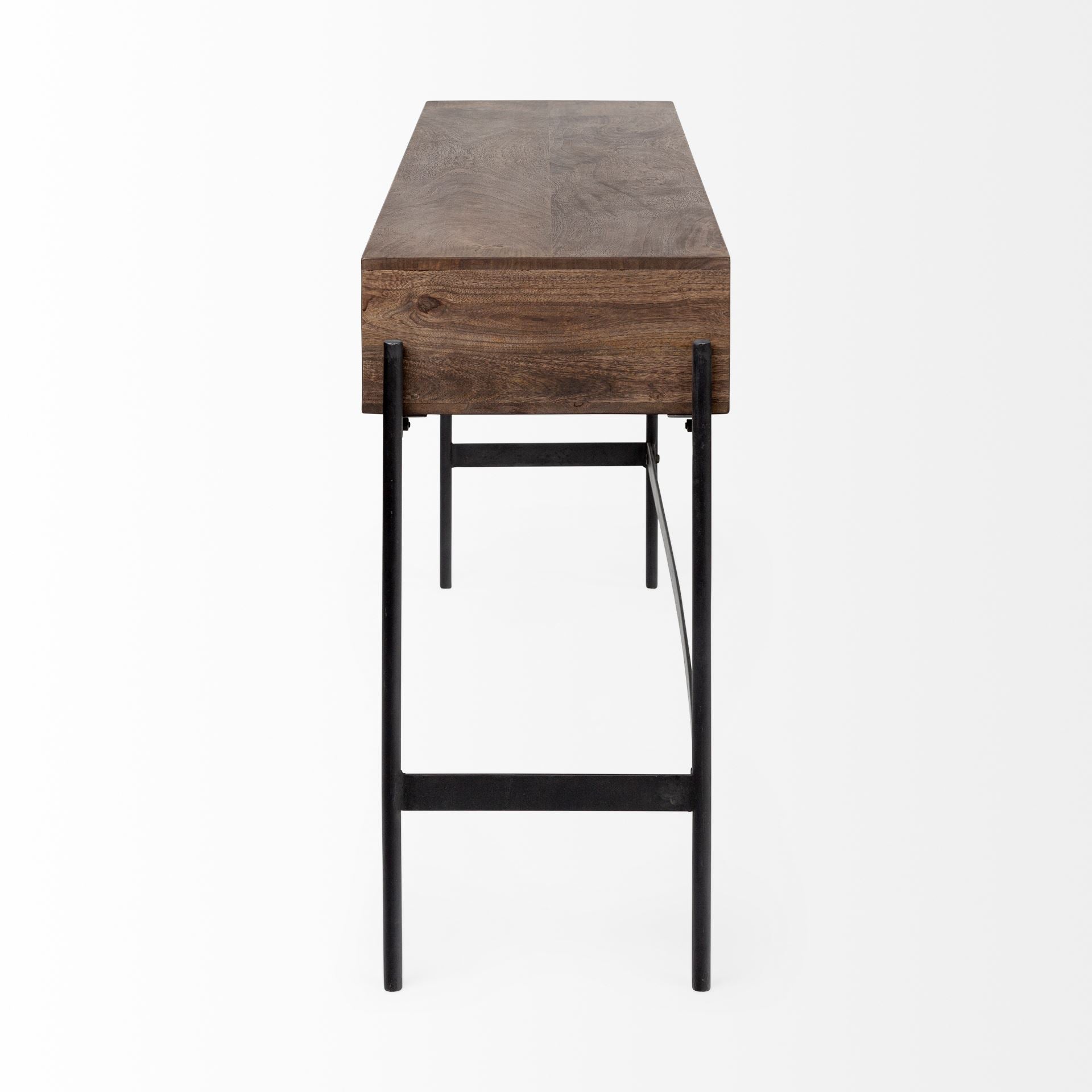 Glenn Dark Brown Wood with Black Iron Frame 4-Drawer Console Table Console Tables Mercana , Black Friday Sale Mercana Furniture Sale, Old Bones Co, Mid Century Furniture Sale, Four Hands Furniture, Black Friday Sale Glenn Dark Brown Wood with Black Iron Frame 4-Drawer Console Table,Gus Sale, Perigold Glenn Dark Brown Wood with Black Iron Frame 4-Drawer Console Table Console Tables Black Friday Sale , Perigold Sale Glenn Dark Brown Wood with Black Iron Frame 4-Drawer Console Table,Glenn Dark Brown Wood with 