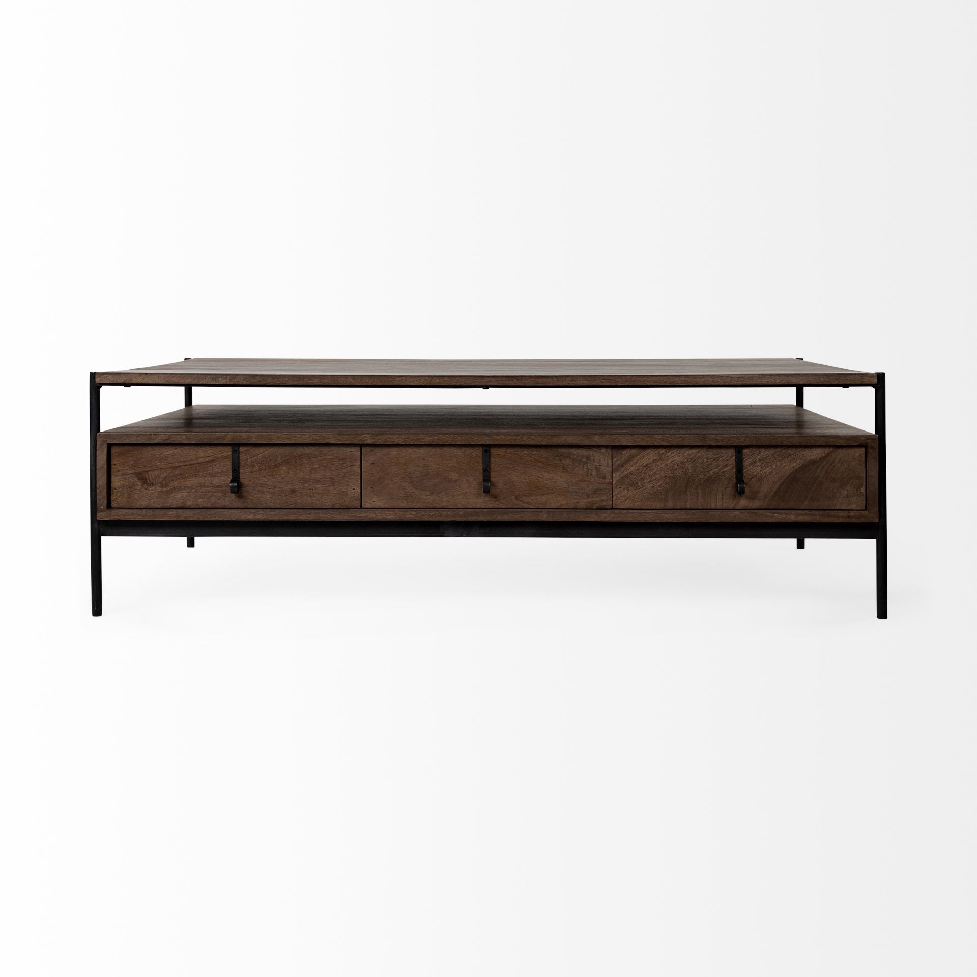 Glenn II Dark Brown Wood with Black Iron Frame 3-Drawers Rectangular Coffee Table Coffee Tables Mercana , Black Friday Sale Mercana Furniture Sale, Old Bones Co, Mid Century Furniture Sale, Four Hands Furniture, Black Friday Sale Glenn II Dark Brown Wood with Black Iron Frame 3-Drawers Rectangular Coffee Table,Gus Sale, Perigold Glenn II Dark Brown Wood with Black Iron Frame 3-Drawers Rectangular Coffee Table Coffee Tables Black Friday Sale , Perigold Sale Glenn II Dark Brown Wood with Black Iron Frame 3-Dr