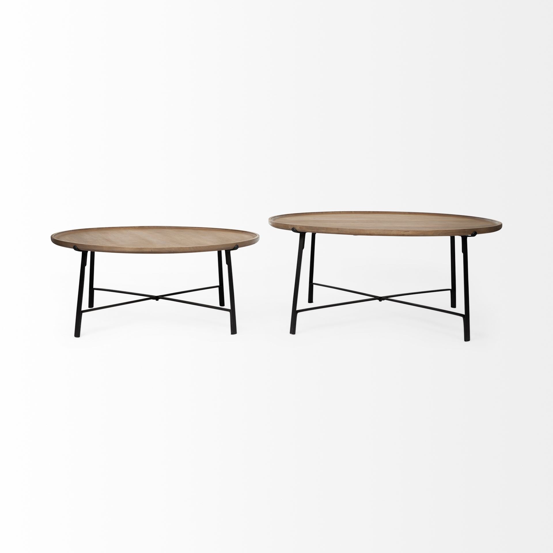 Helios Brown Solid Wood Top Black Metal Base Nesting Coffee Tables - Set of 2 Coffee Tables Mercana , Black Friday Sale Mercana Furniture Sale, Old Bones Co, Mid Century Furniture Sale, Four Hands Furniture, Black Friday Sale Helios Brown Solid Wood Top Black Metal Base Nesting Coffee Tables - Set of 2,Gus Sale, Perigold Helios Brown Solid Wood Top Black Metal Base Nesting Coffee Tables - Set of 2 Coffee Tables Black Friday Sale , Perigold Sale Helios Brown Solid Wood Top Black Metal Base Nesting Coffee Tab