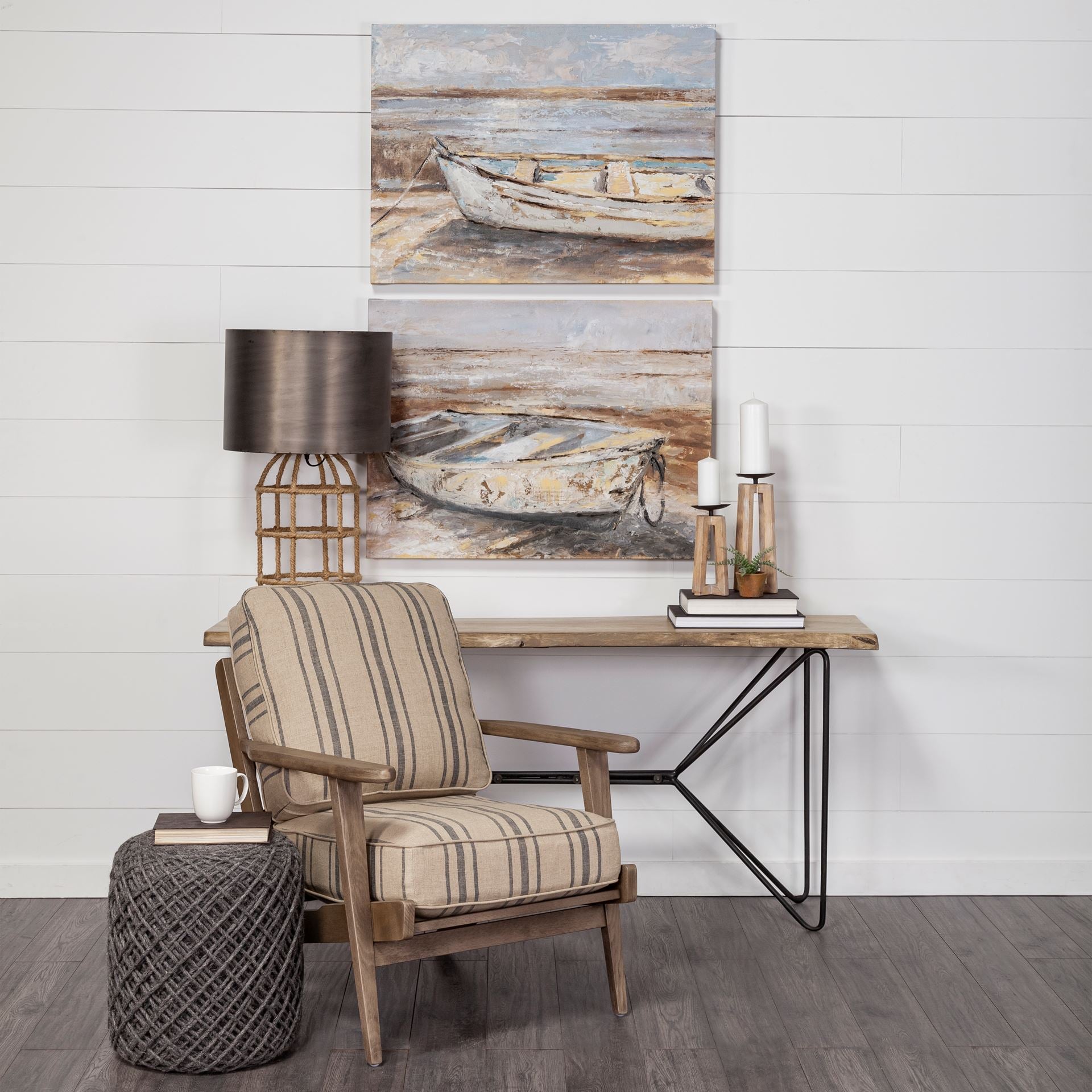 Papillion I Wood and Iron Console Table