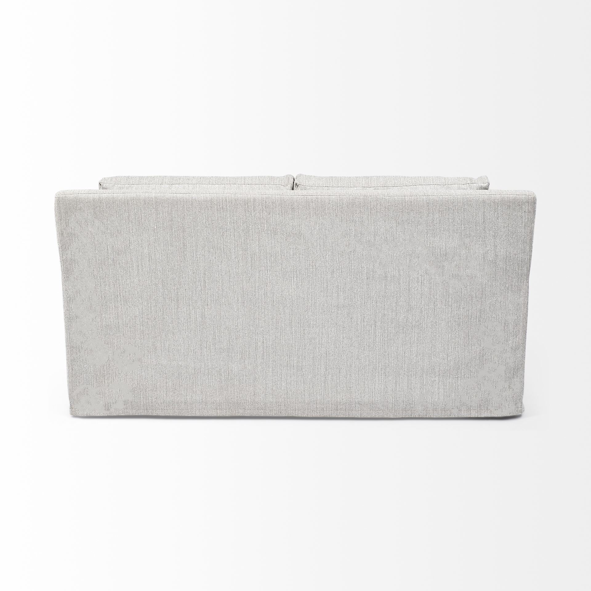 Denly I Frost Gray Slipcover Two Seater Sofa