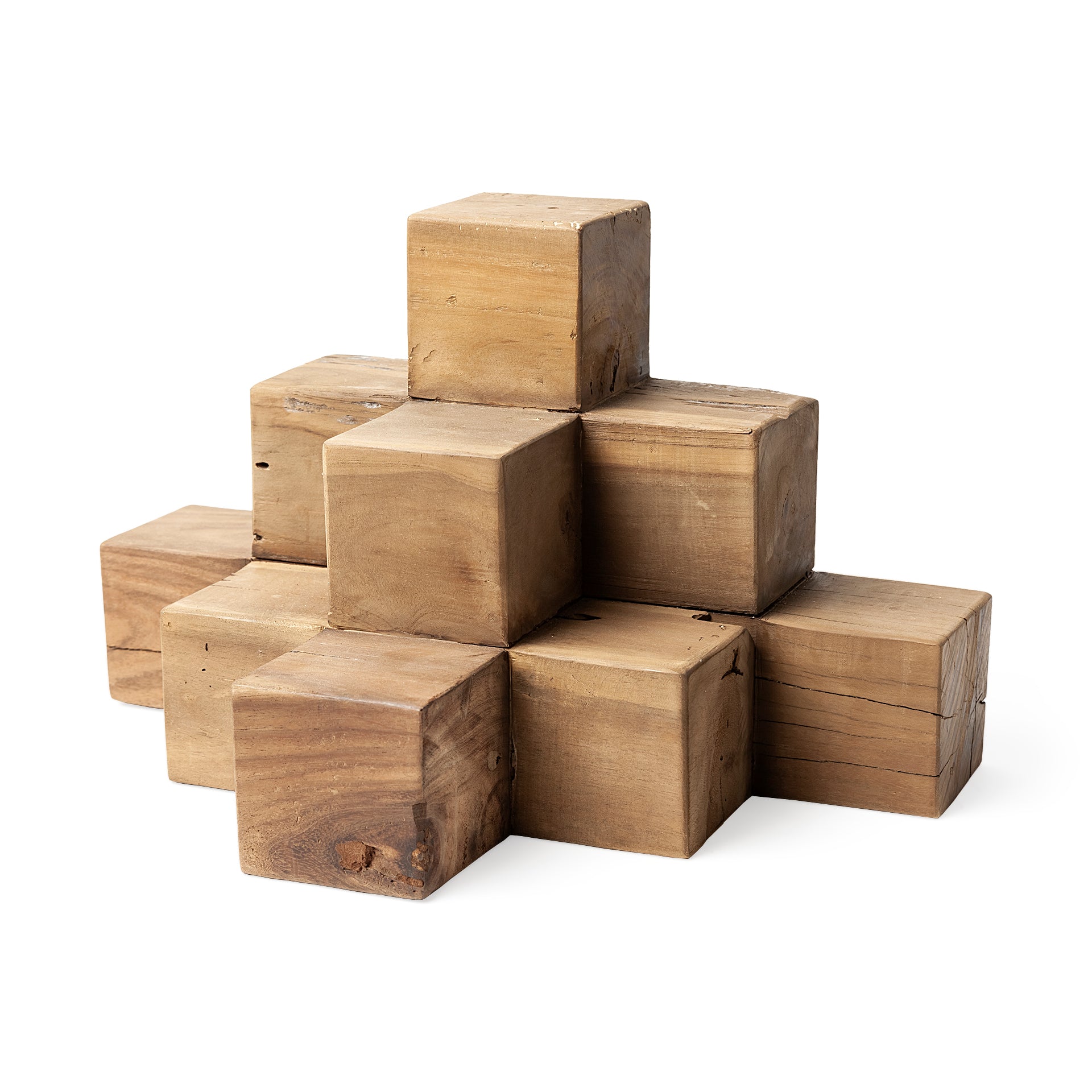 Rubik Natural Wooden Cube Display Object