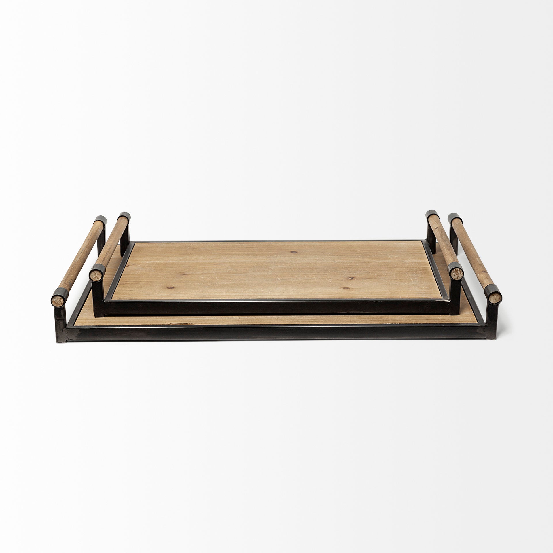 Benson Brown Wood Black Metal Trays - Set of 2 Trays & Containers Mercana , Black Friday Sale Mercana Furniture Sale, Old Bones Co, Mid Century Furniture Sale, Four Hands Furniture, Black Friday Sale Benson Brown Wood Black Metal Trays - Set of 2,Gus Sale, Perigold Benson Brown Wood Black Metal Trays - Set of 2 Trays & Containers Black Friday Sale , Perigold Sale Benson Brown Wood Black Metal Trays - Set of 2,Benson Brown Wood Black Metal Trays - Set of 2 Lulu and Georgia, Burke Decor Sale Benson Brown Wood
