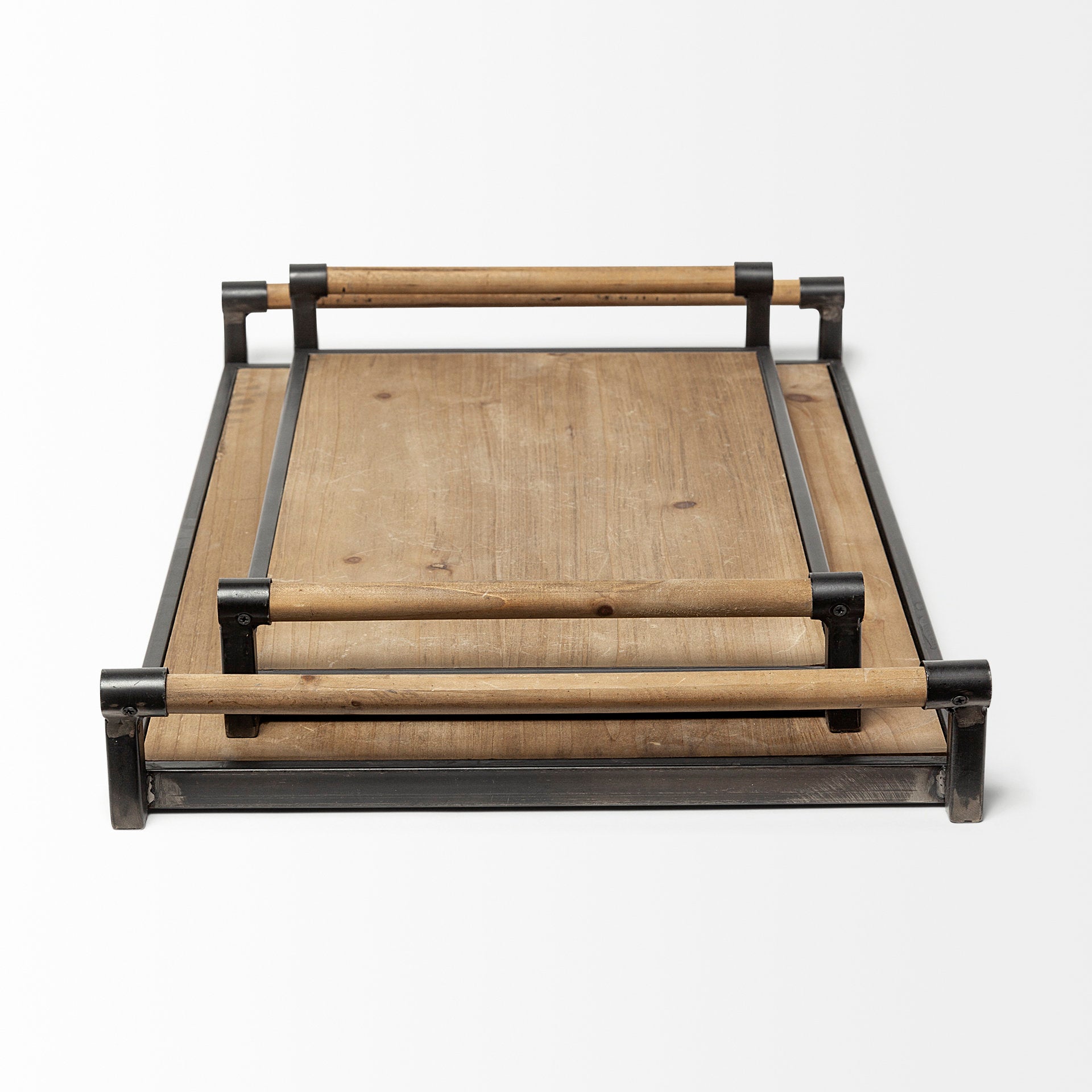 Benson Brown Wood Black Metal Trays - Set of 2 Trays & Containers Mercana , Black Friday Sale Mercana Furniture Sale, Old Bones Co, Mid Century Furniture Sale, Four Hands Furniture, Black Friday Sale Benson Brown Wood Black Metal Trays - Set of 2,Gus Sale, Perigold Benson Brown Wood Black Metal Trays - Set of 2 Trays & Containers Black Friday Sale , Perigold Sale Benson Brown Wood Black Metal Trays - Set of 2,Benson Brown Wood Black Metal Trays - Set of 2 Lulu and Georgia, Burke Decor Sale Benson Brown Wood