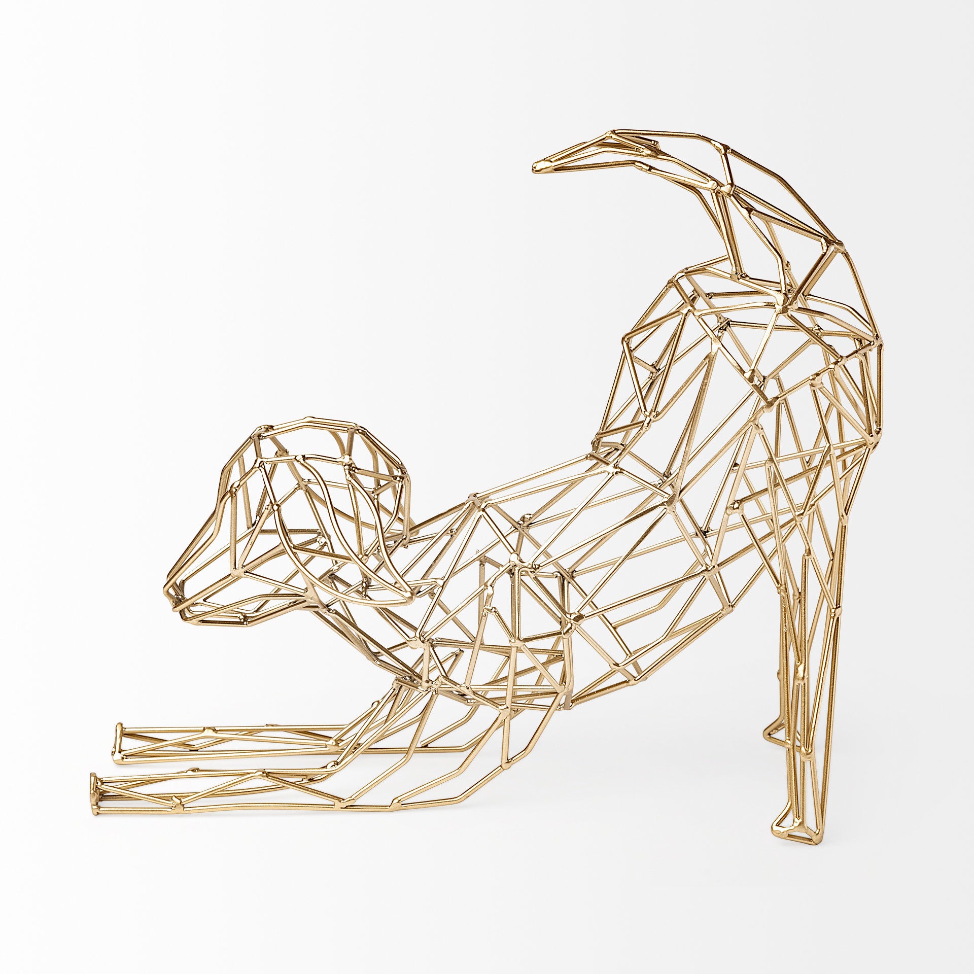 Frankie II Gold Wire Framed Dog Shaped Decor