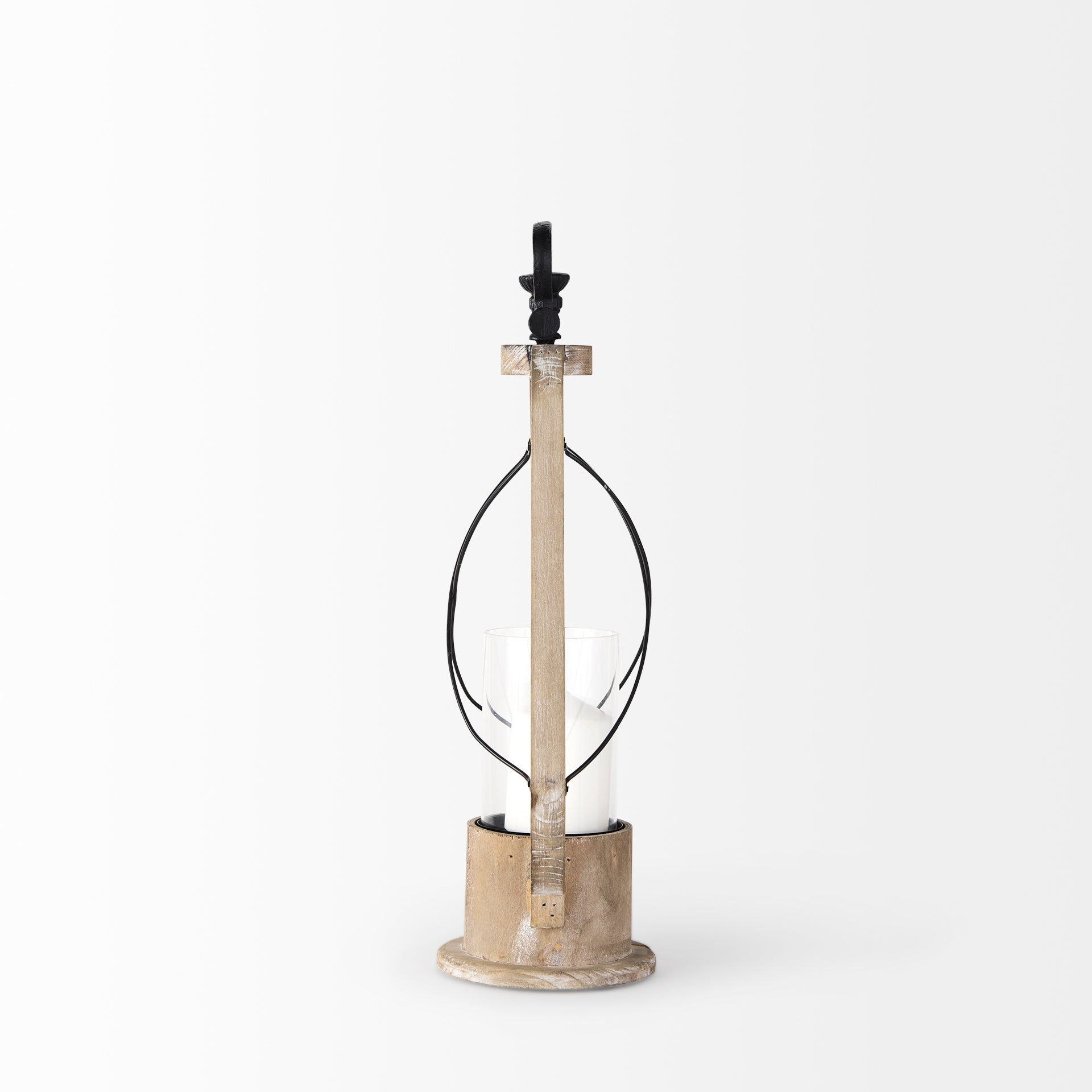 Zain Brown Wooden Vintage Inspired Candle Holder Lantern