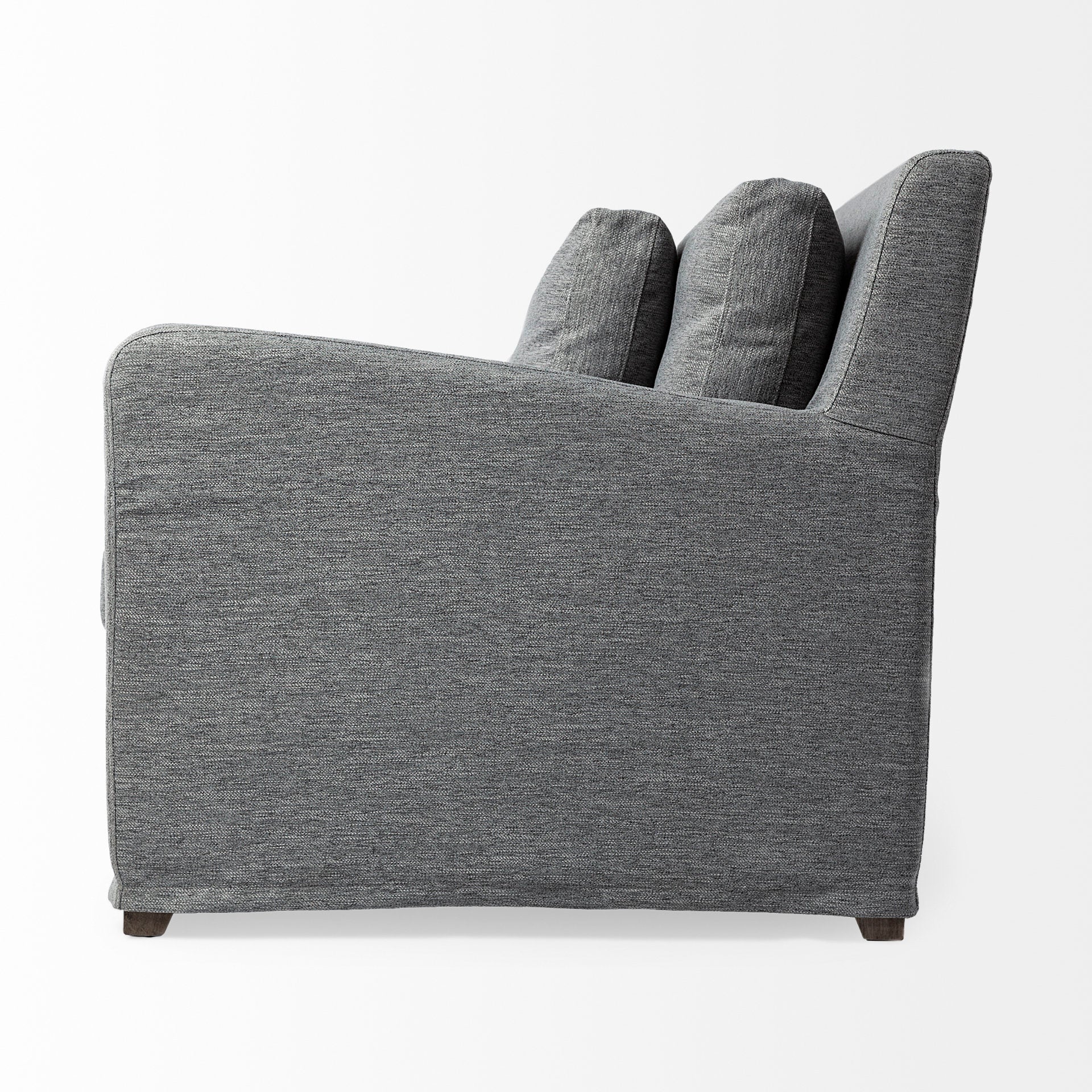 Denly II Casterock Gray Slipcover Three Seater Sofa