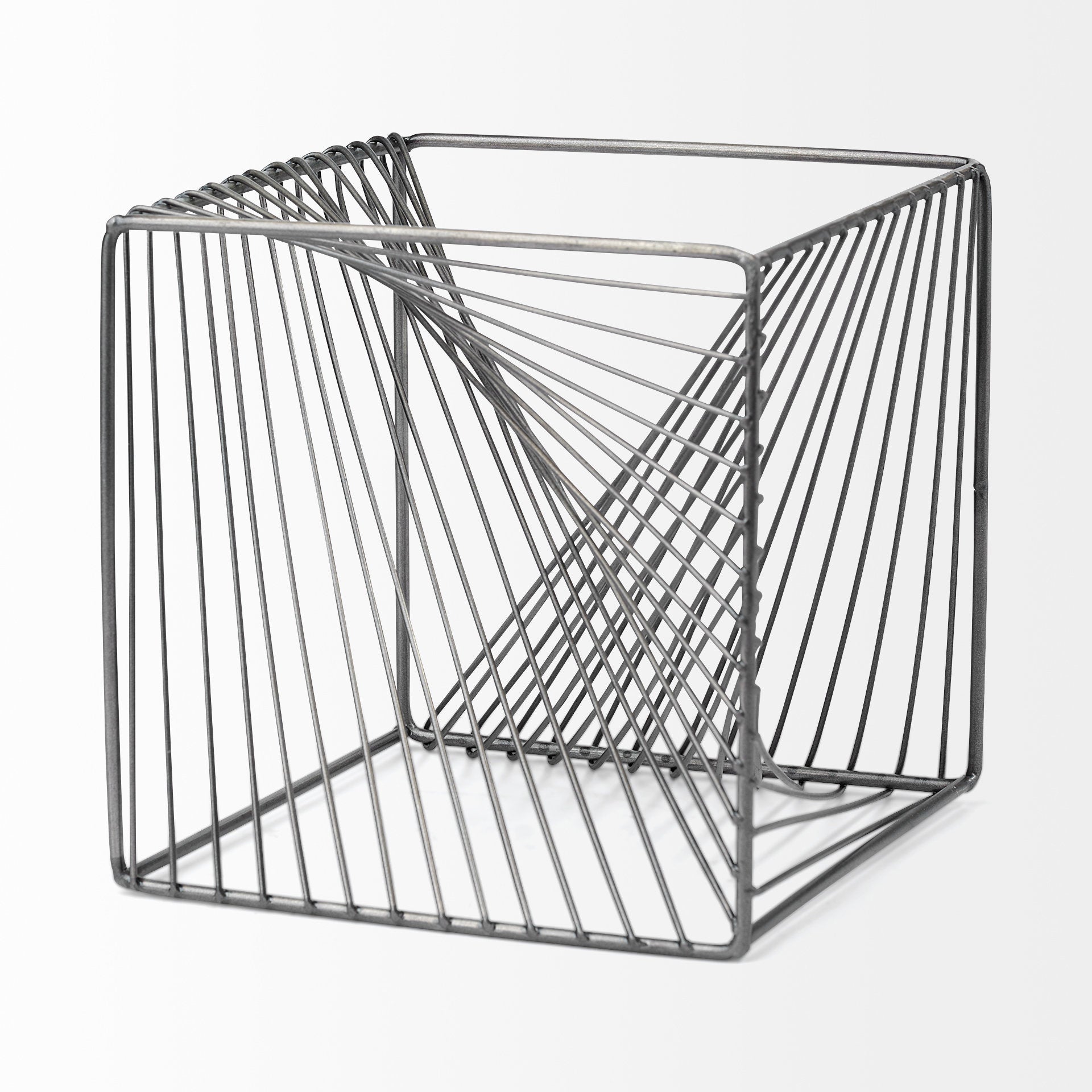 Rochon Gray Metal Decorative Cube