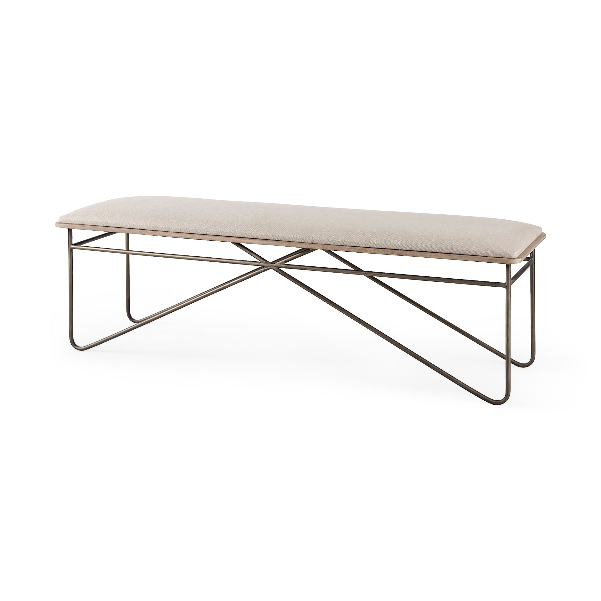 Camille Cream Fabric Seat with Metal Frame Bench Benches Mercana , Black Friday Sale Mercana Furniture Sale, Old Bones Co, Mid Century Furniture Sale, Four Hands Furniture, Black Friday Sale Camille Cream Fabric Seat with Metal Frame Bench,Gus Sale, Perigold Camille Cream Fabric Seat with Metal Frame Bench Benches Black Friday Sale , Perigold Sale Camille Cream Fabric Seat with Metal Frame Bench,Camille Cream Fabric Seat with Metal Frame Bench Lulu and Georgia, Burke Decor Sale Camille Cream Fabric Seat wit